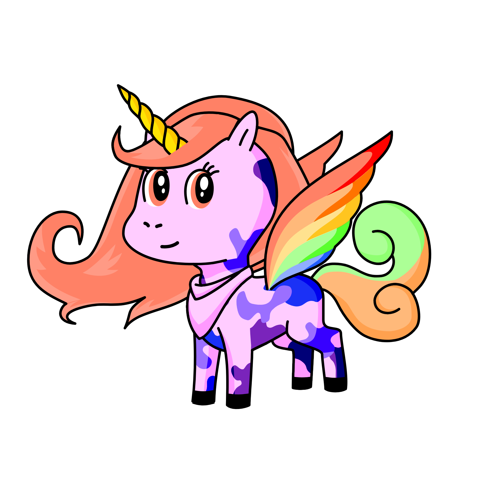 Rainbow, the unicorn