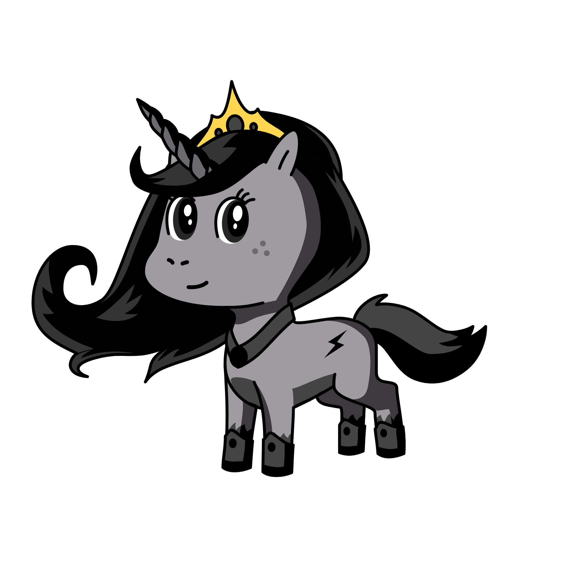 Queen of Darkness, the unicorn