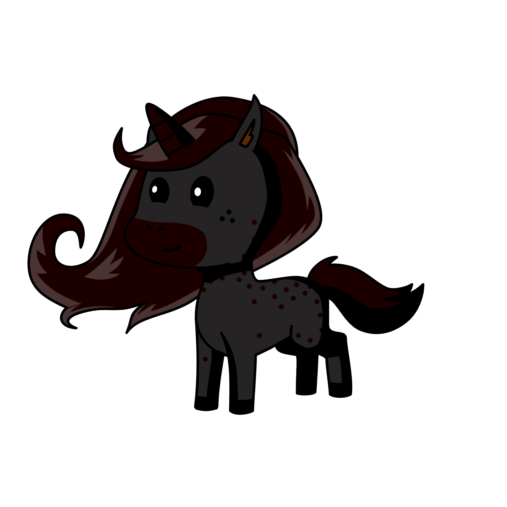 blacky, the unicorn