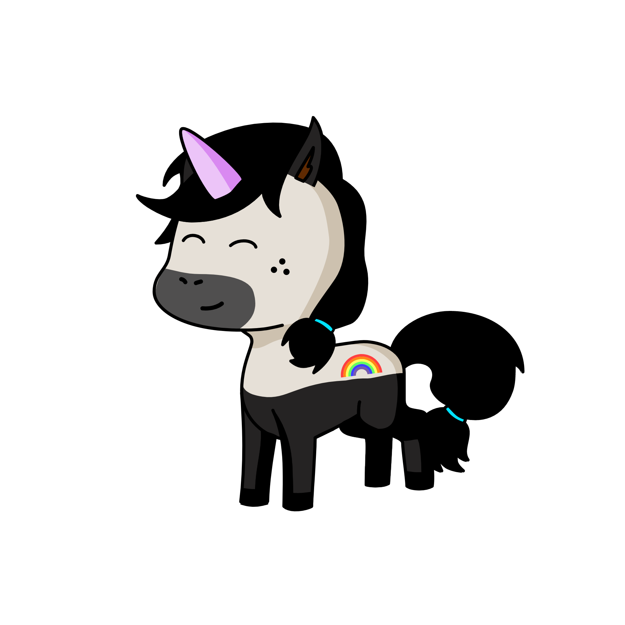 night time, the unicorn