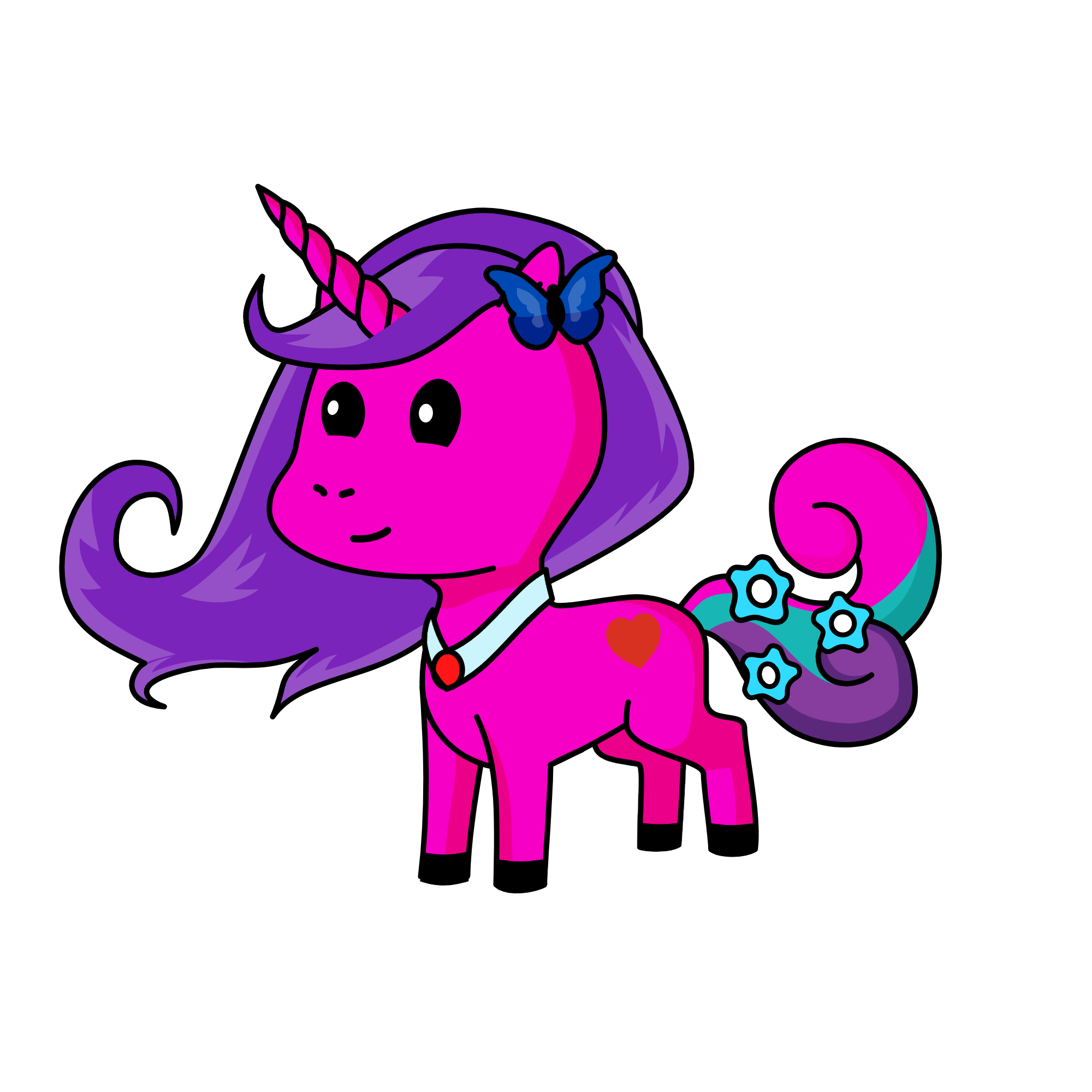 Sparkly, the unicorn