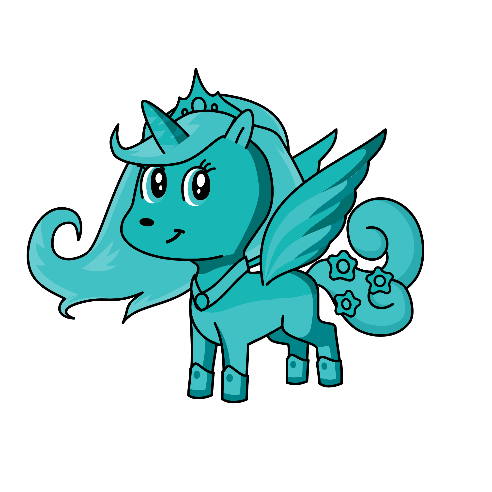 Bluey the unicorn, the unicorn