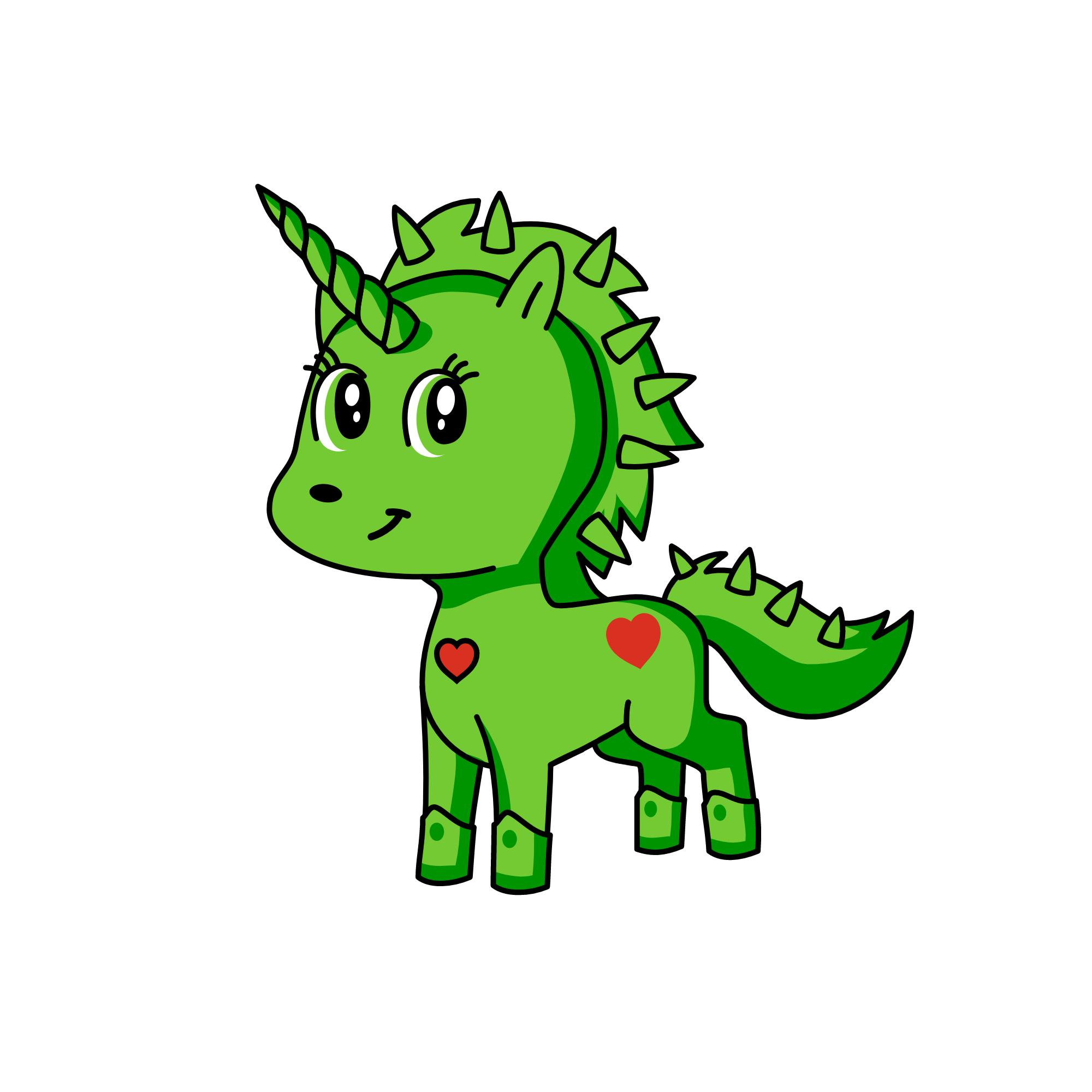 greenie, the unicorn