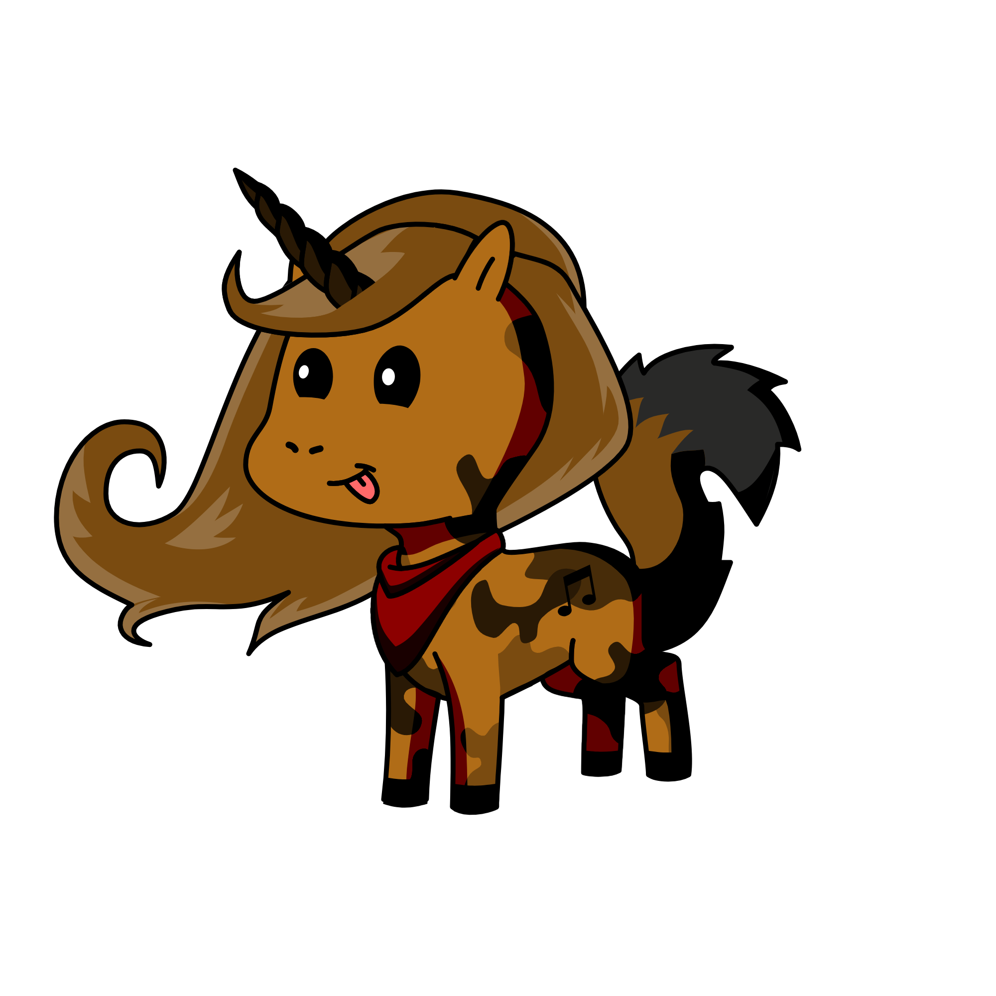 Browny, the unicorn