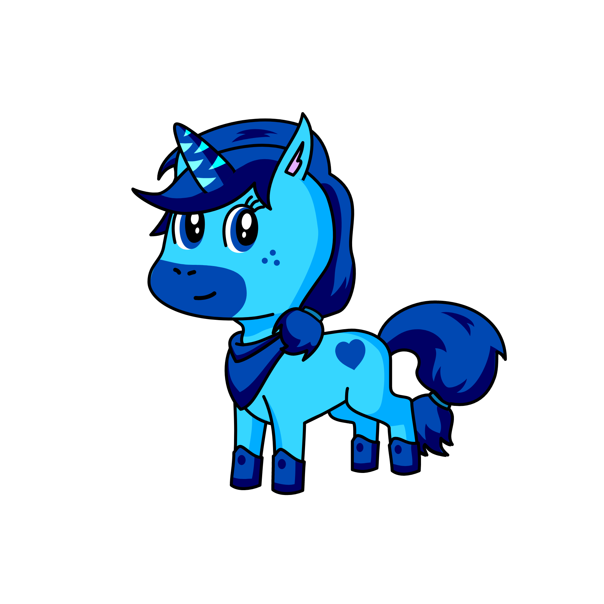 Bluey, the unicorn