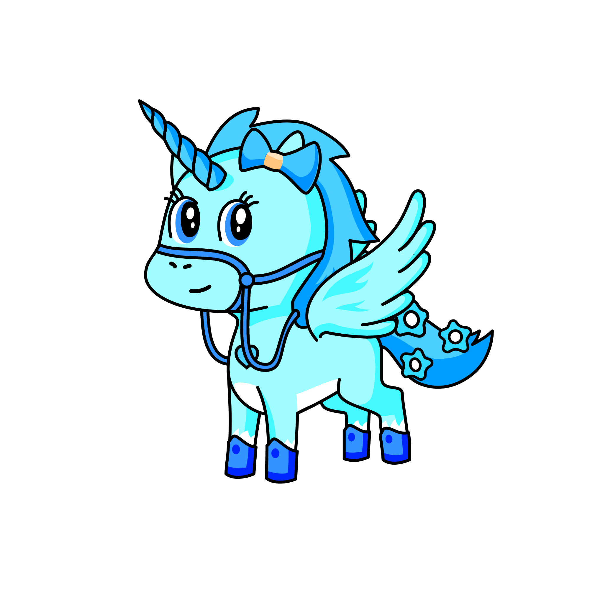 blue water, the unicorn