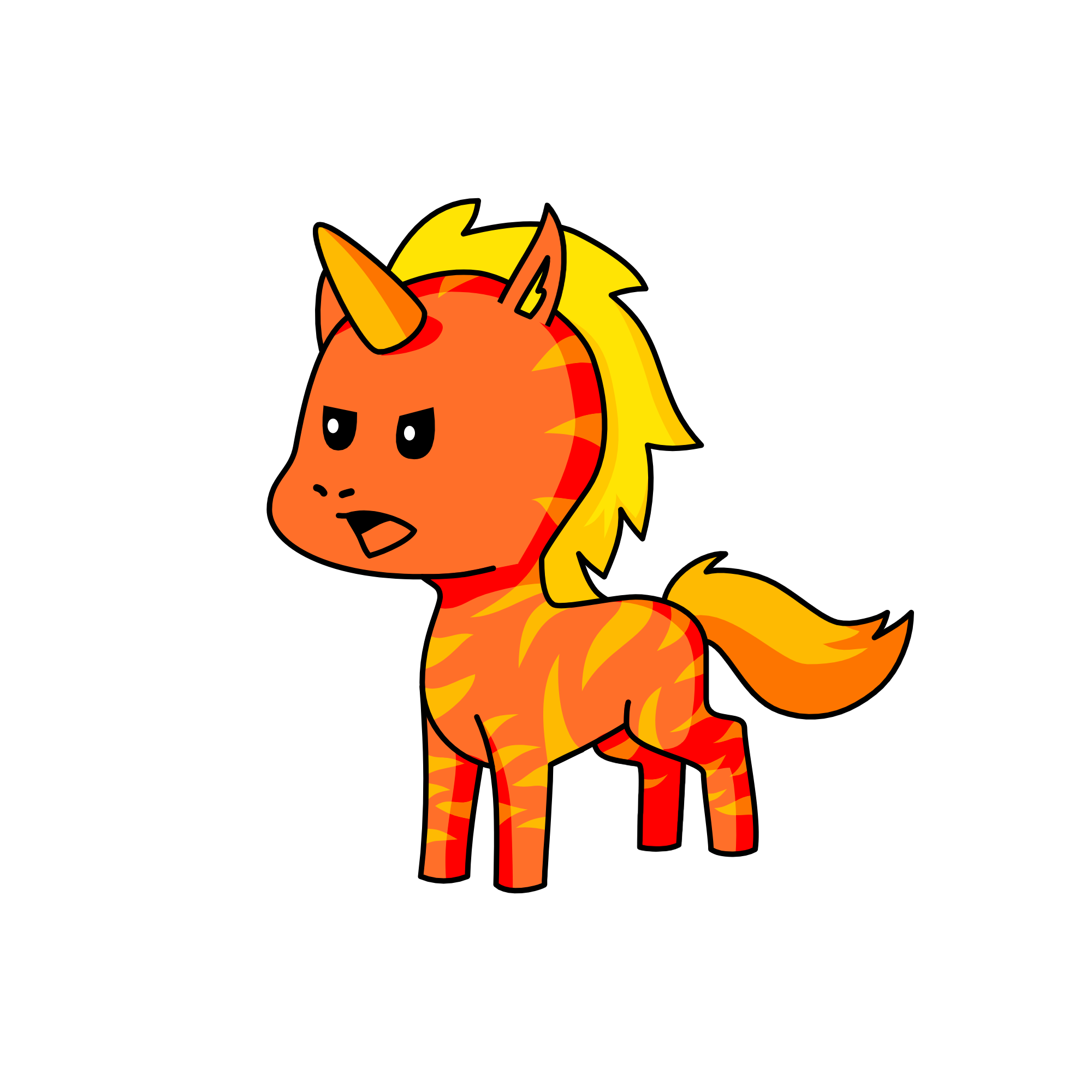 Fire, the unicorn