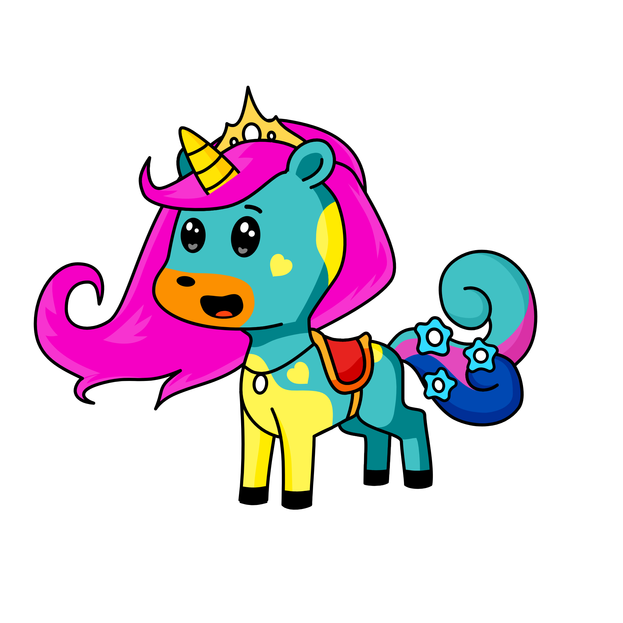cute123, the unicorn