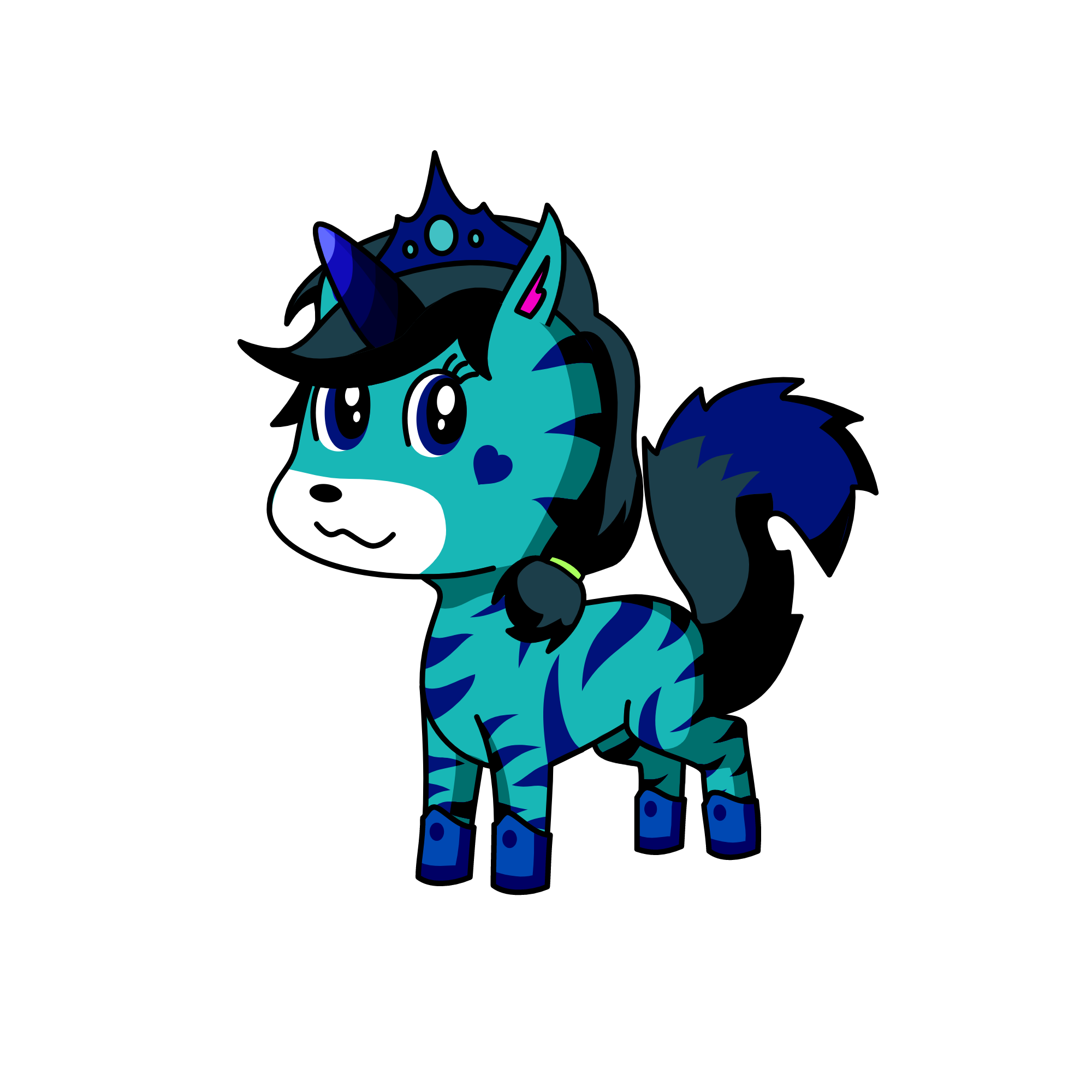 blue, the unicorn