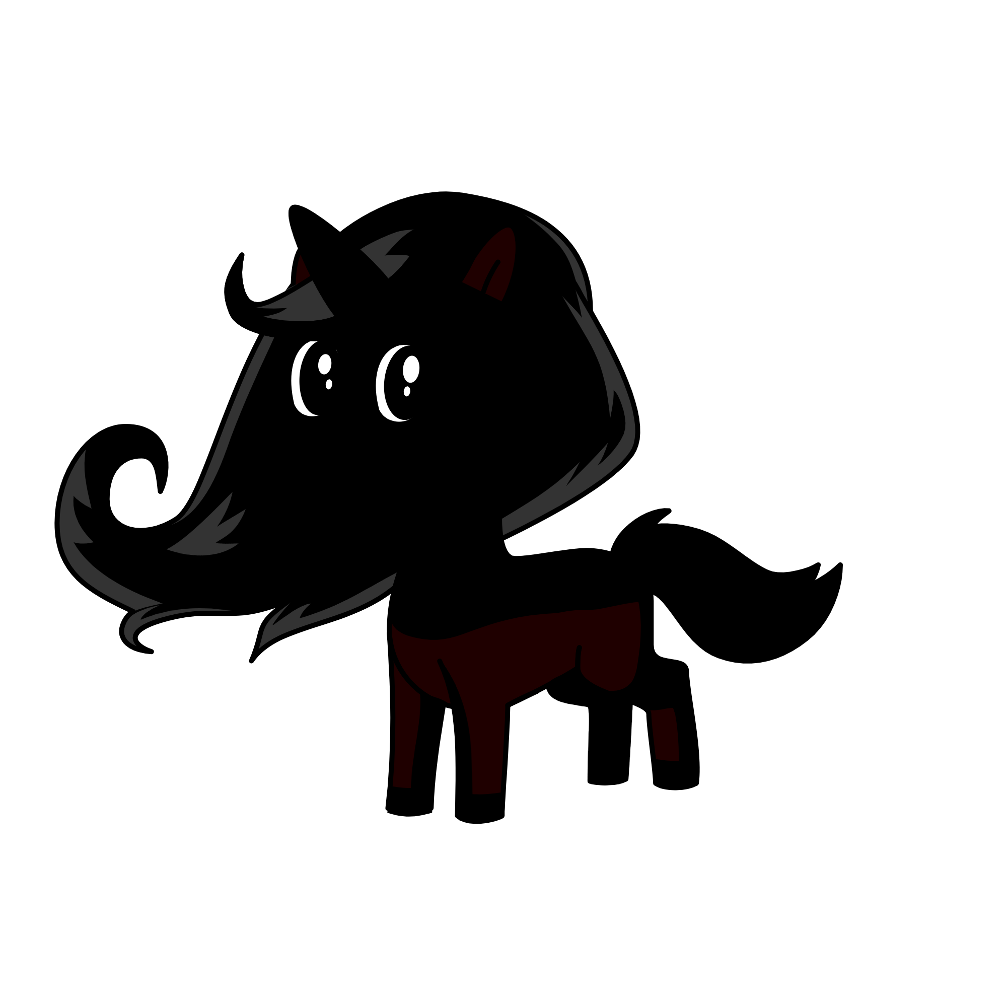 Blackie, the unicorn