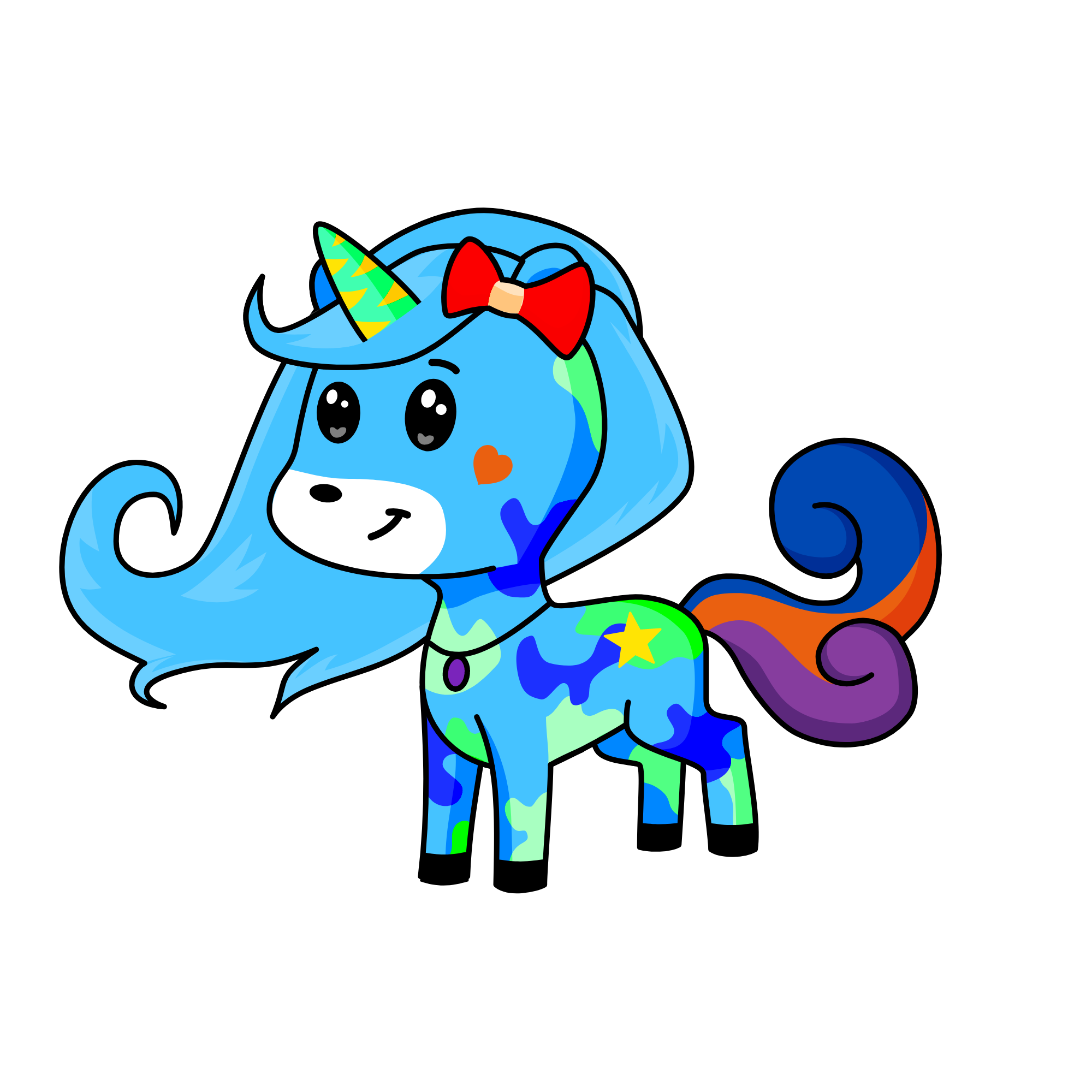 The beautiful magic in the dark, the unicorn