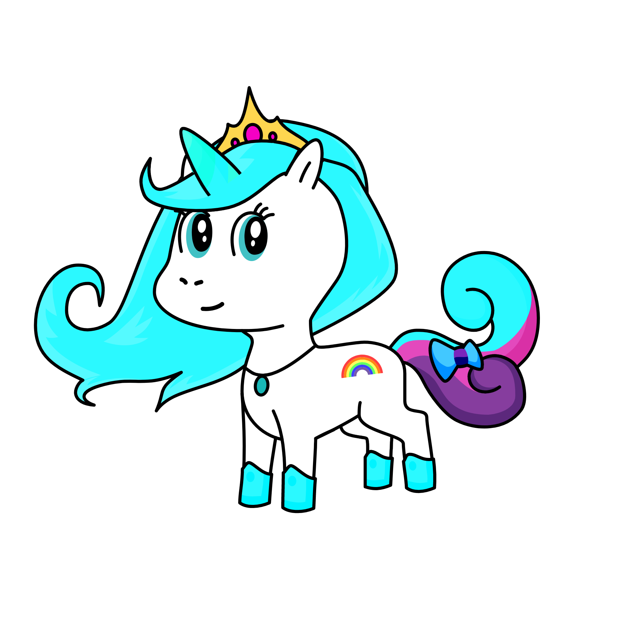 Queen Rainbow, the unicorn
