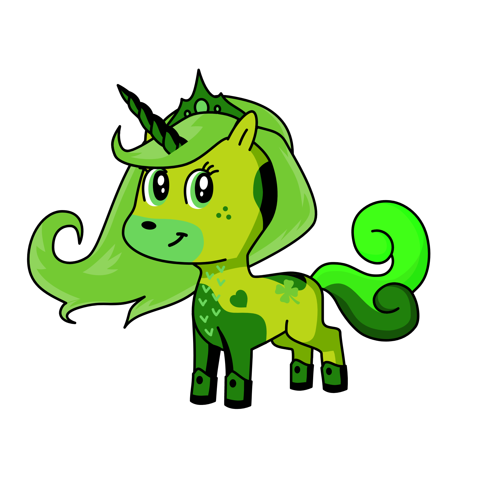 Green Clover, the unicorn