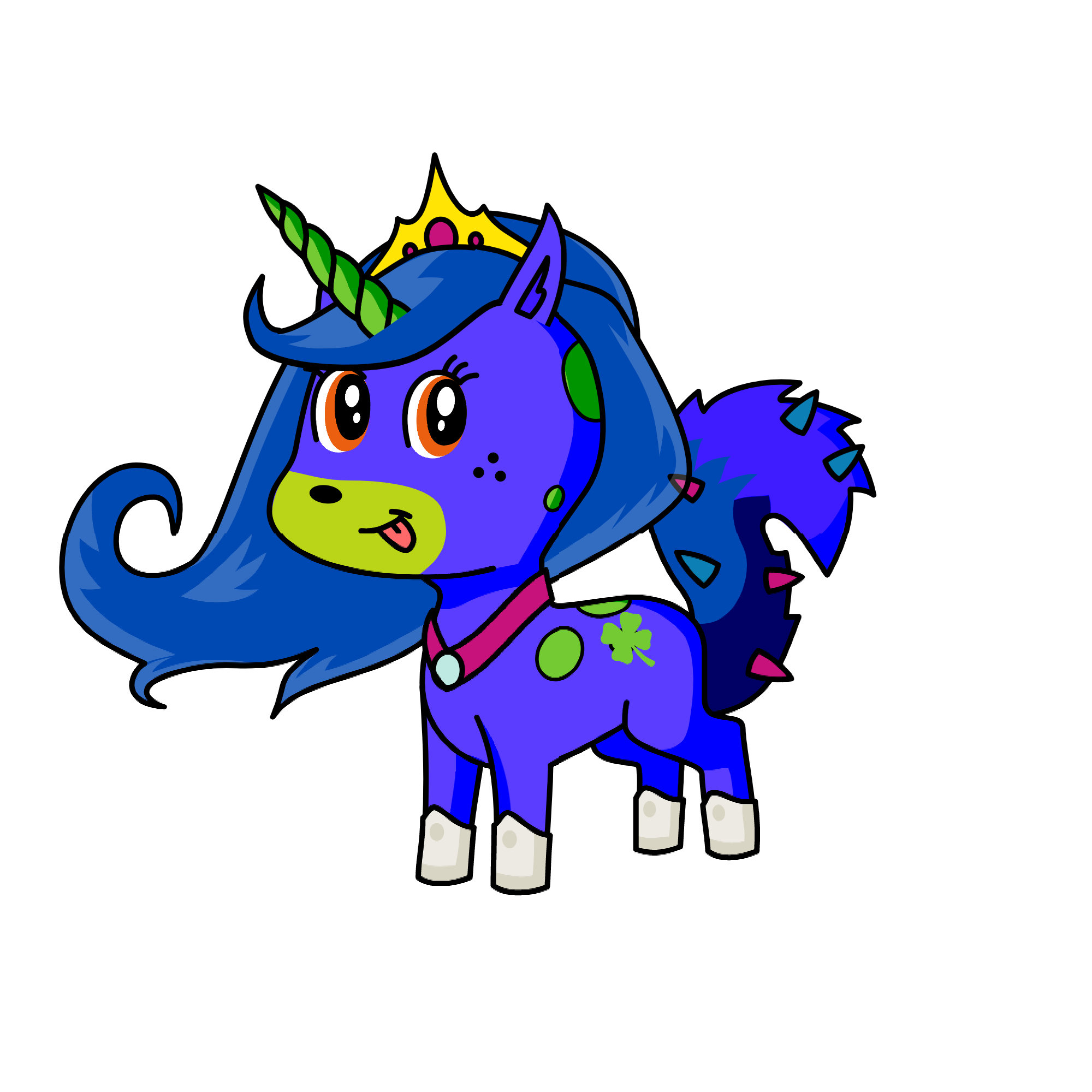 Presses moon, the unicorn