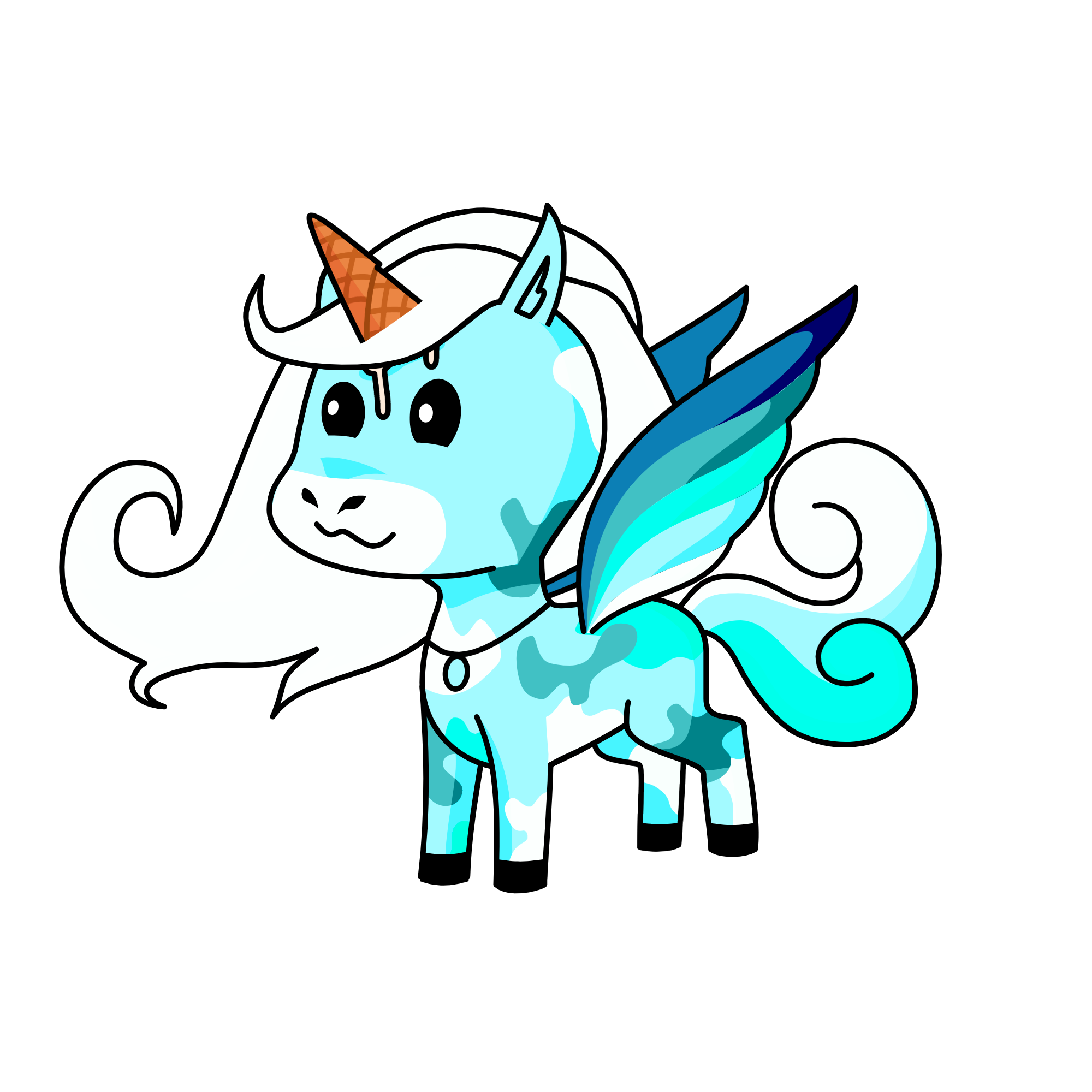 Chillin in a freezer, the unicorn