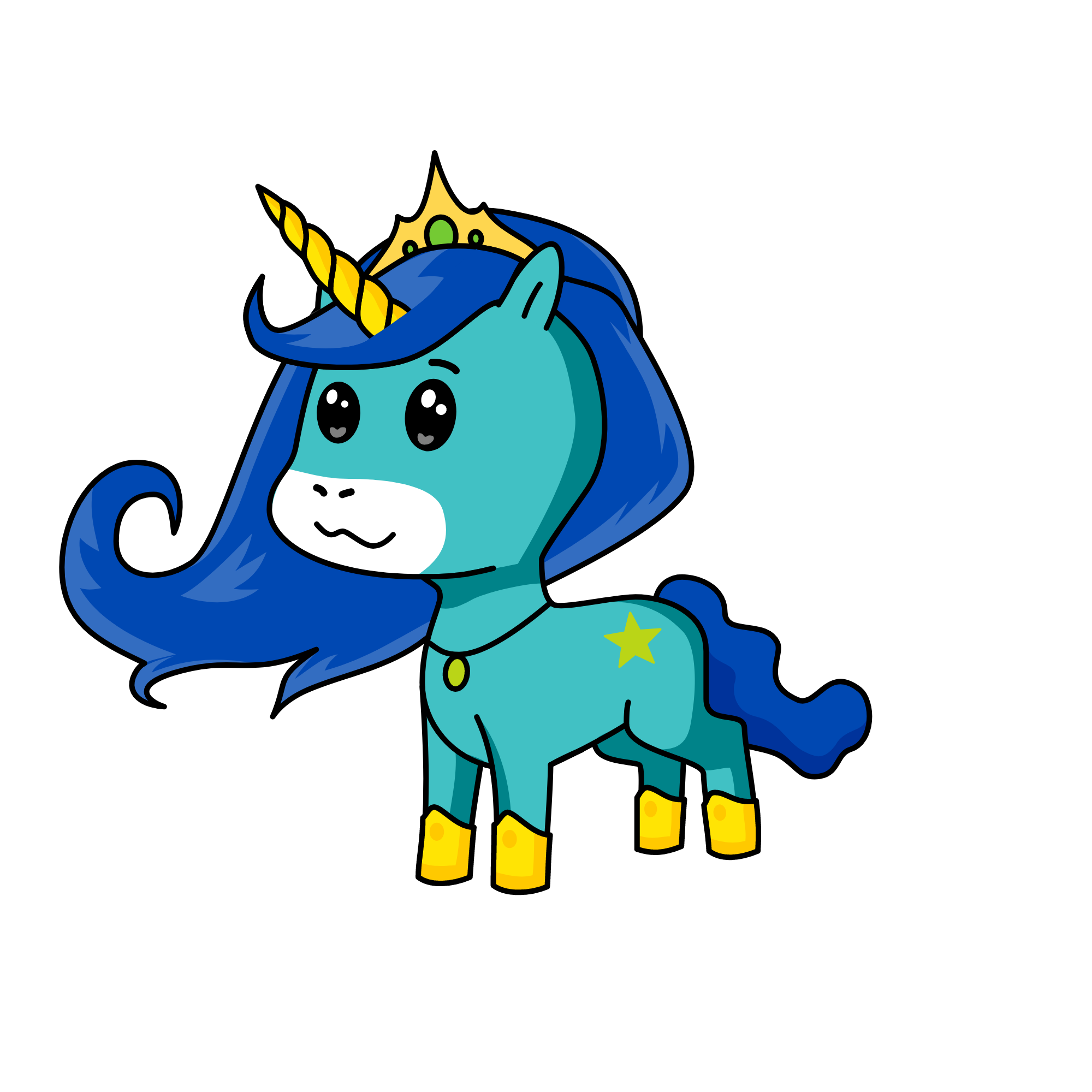 Blue Rasberry, the unicorn