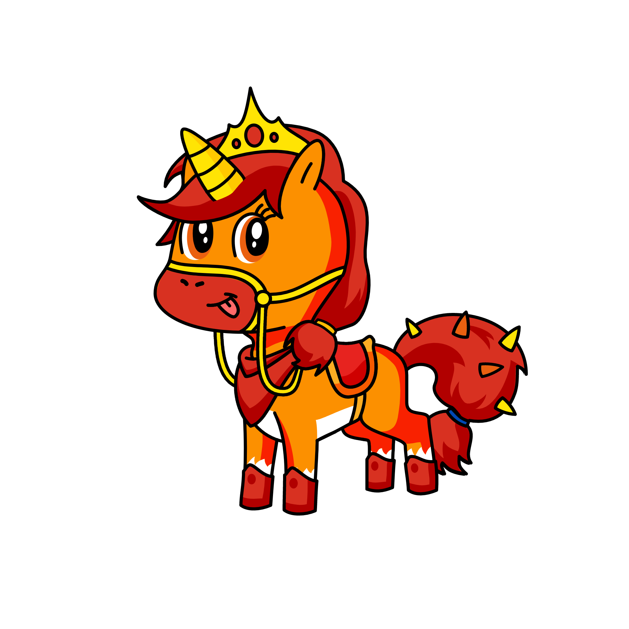 glowing fire, the unicorn