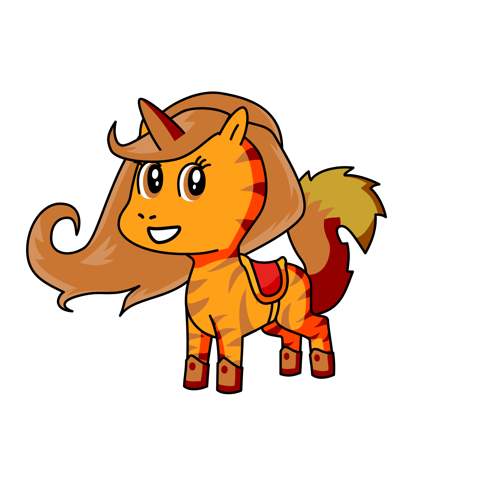 wood pony, the unicorn