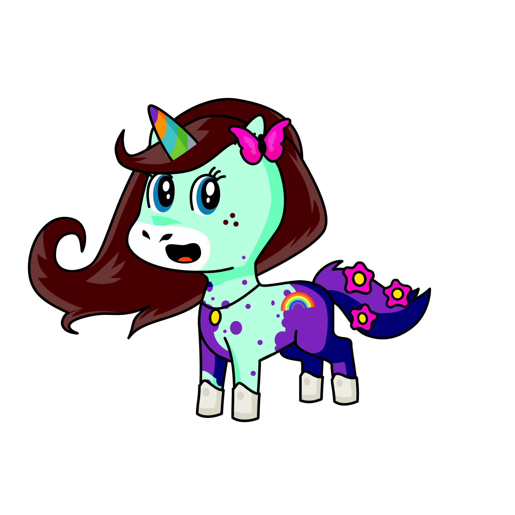 Cupcake raspberry bubbles, the unicorn