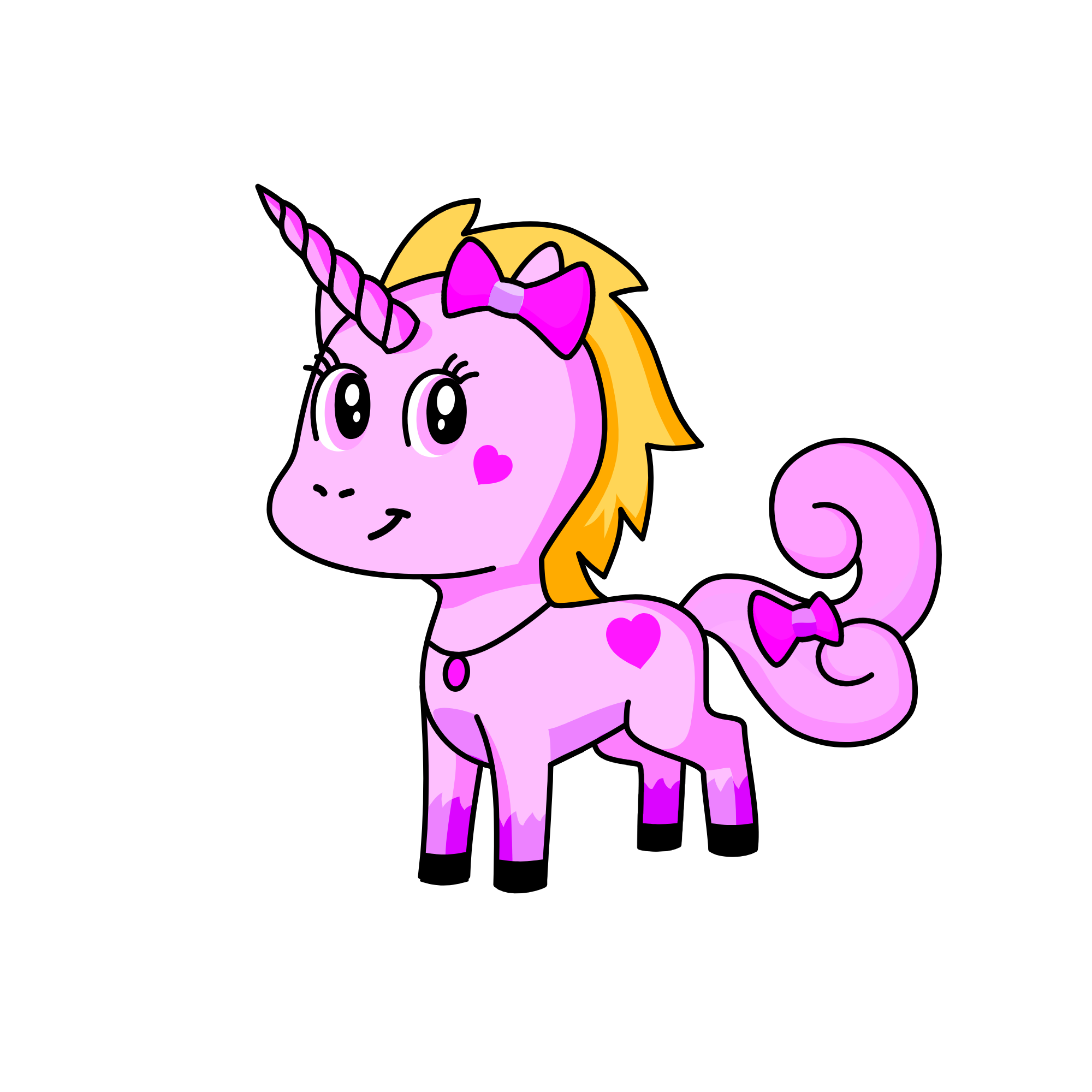 princess pink, the unicorn