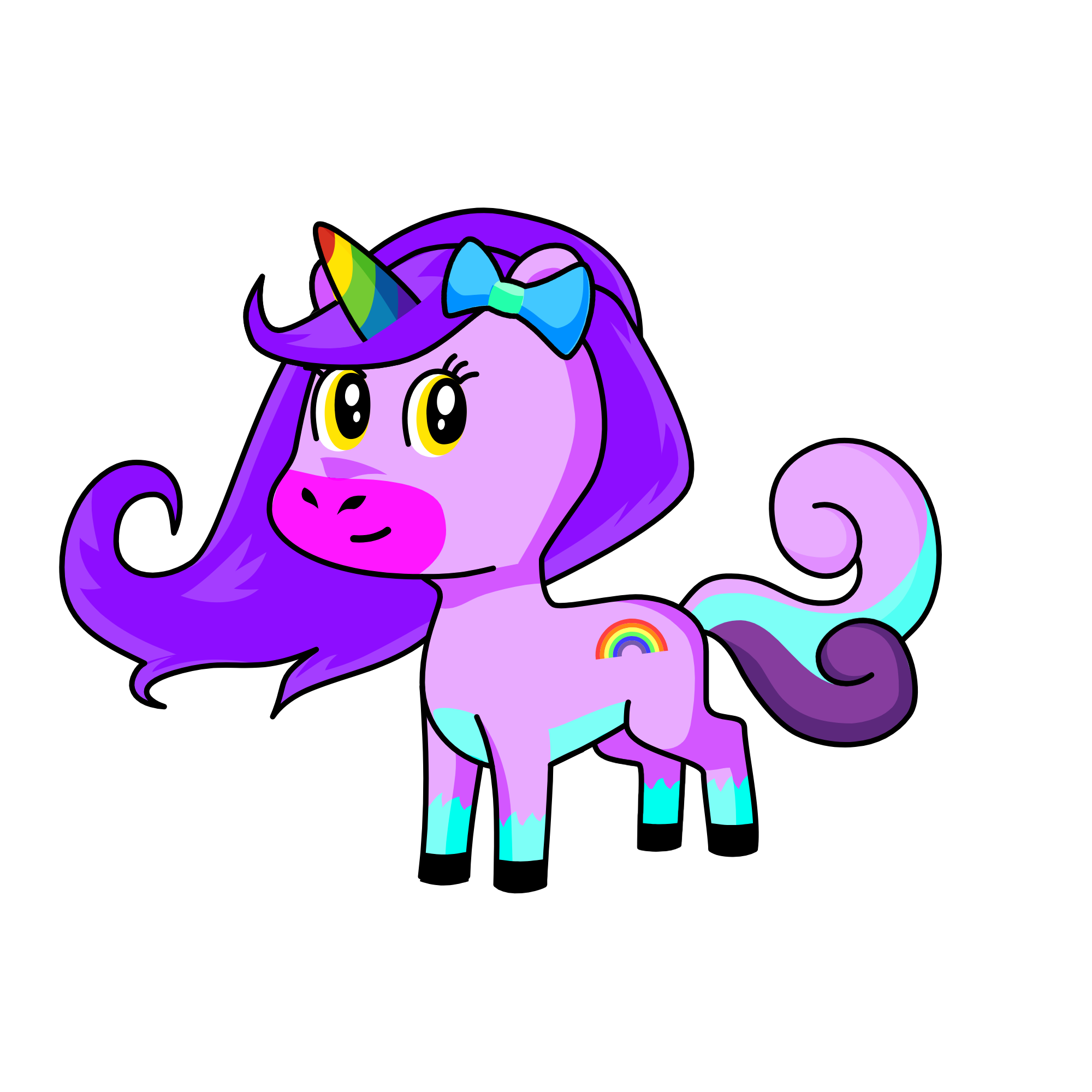 fluffy unicorn, the unicorn