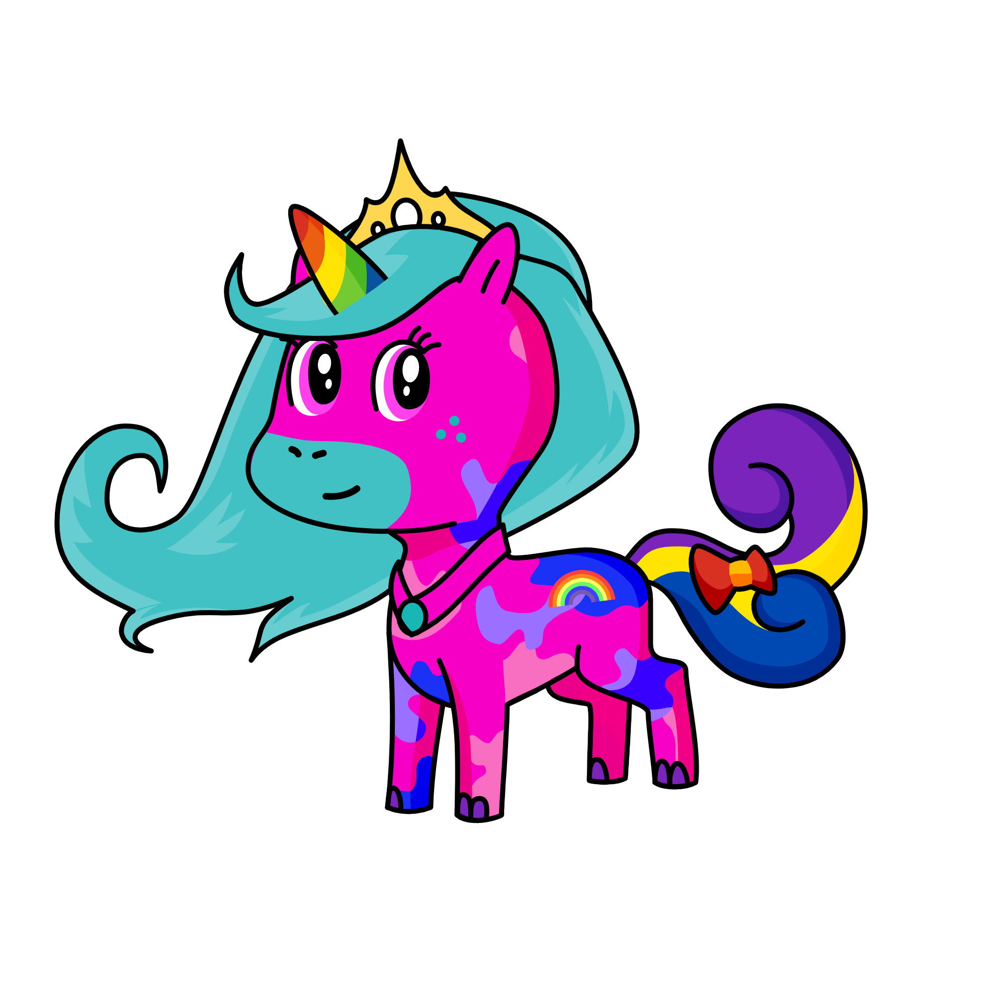 Rainbow, the unicorn
