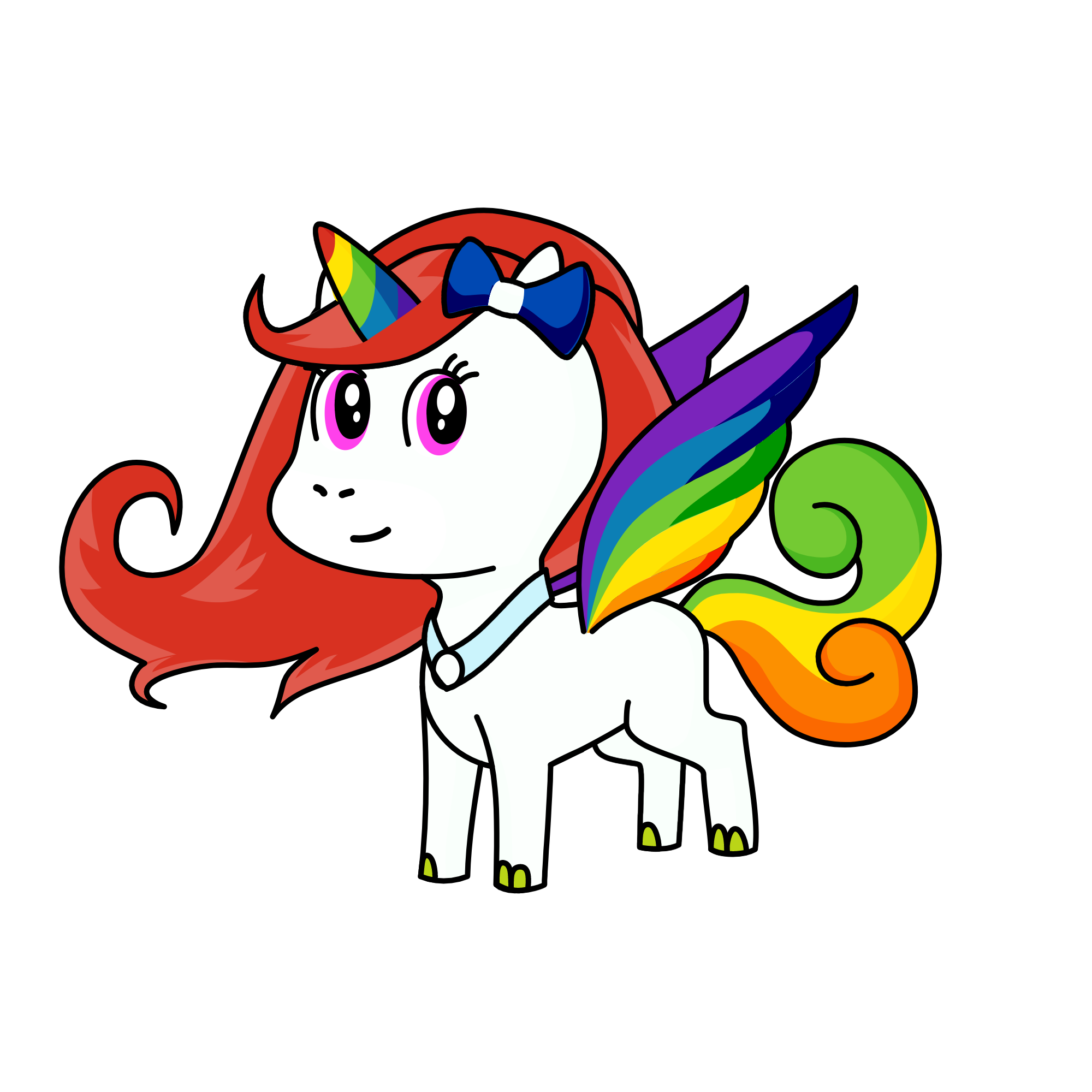Rainbow, the unicorn