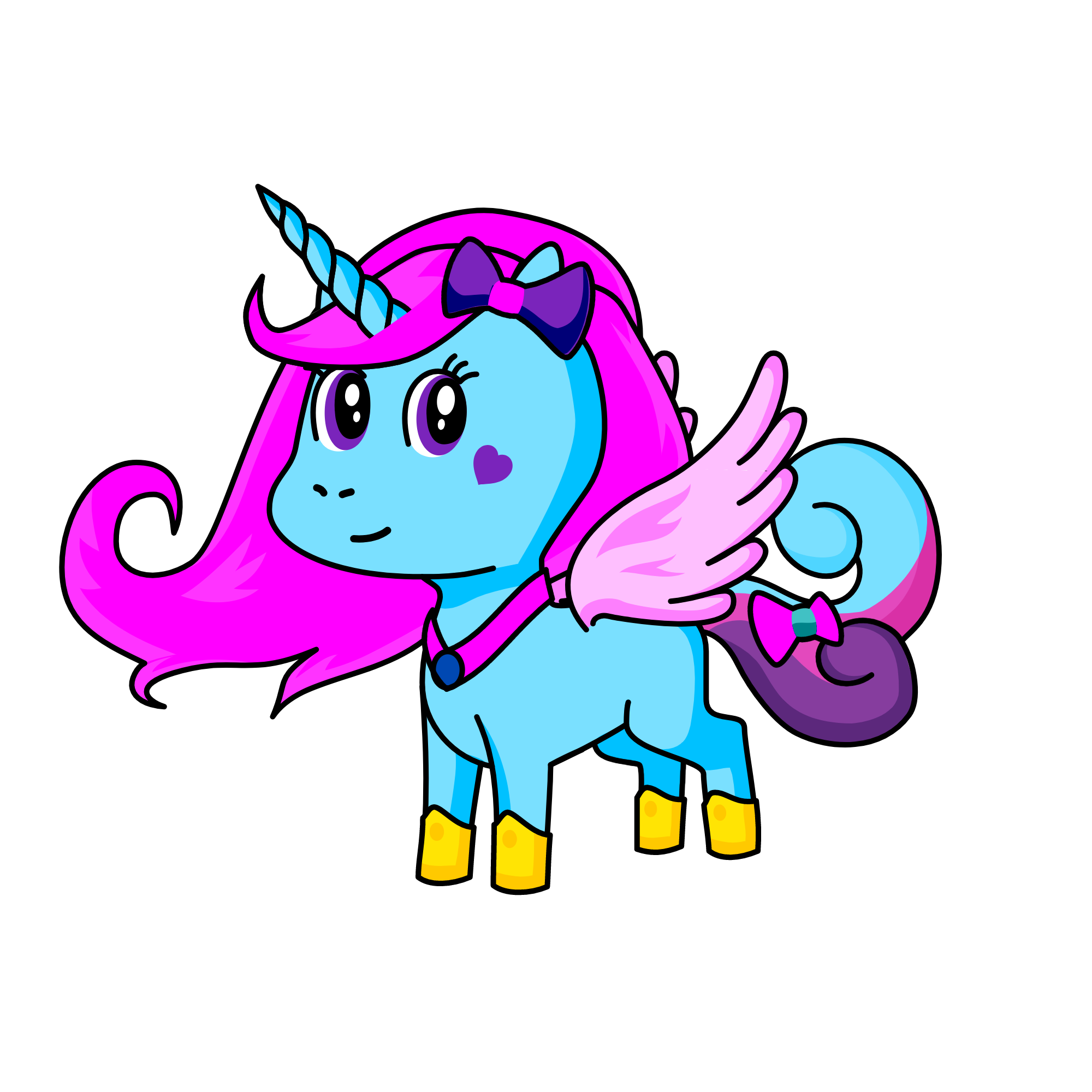Rainbow, the unicorn