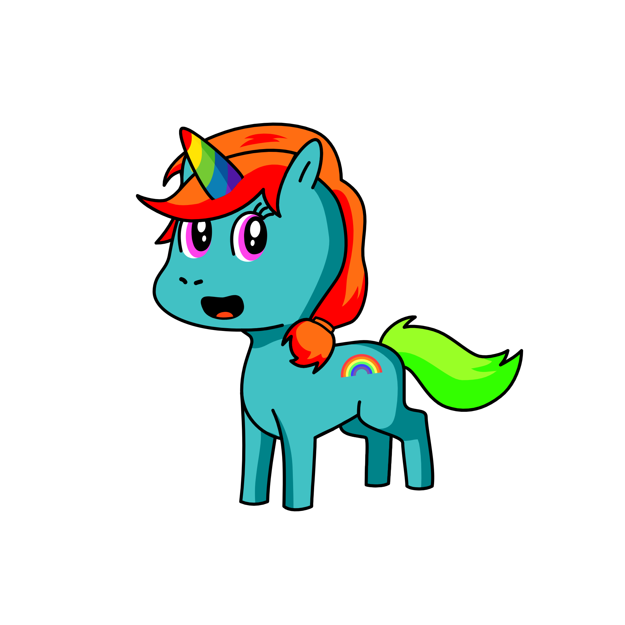 Rainbow Dash, the unicorn