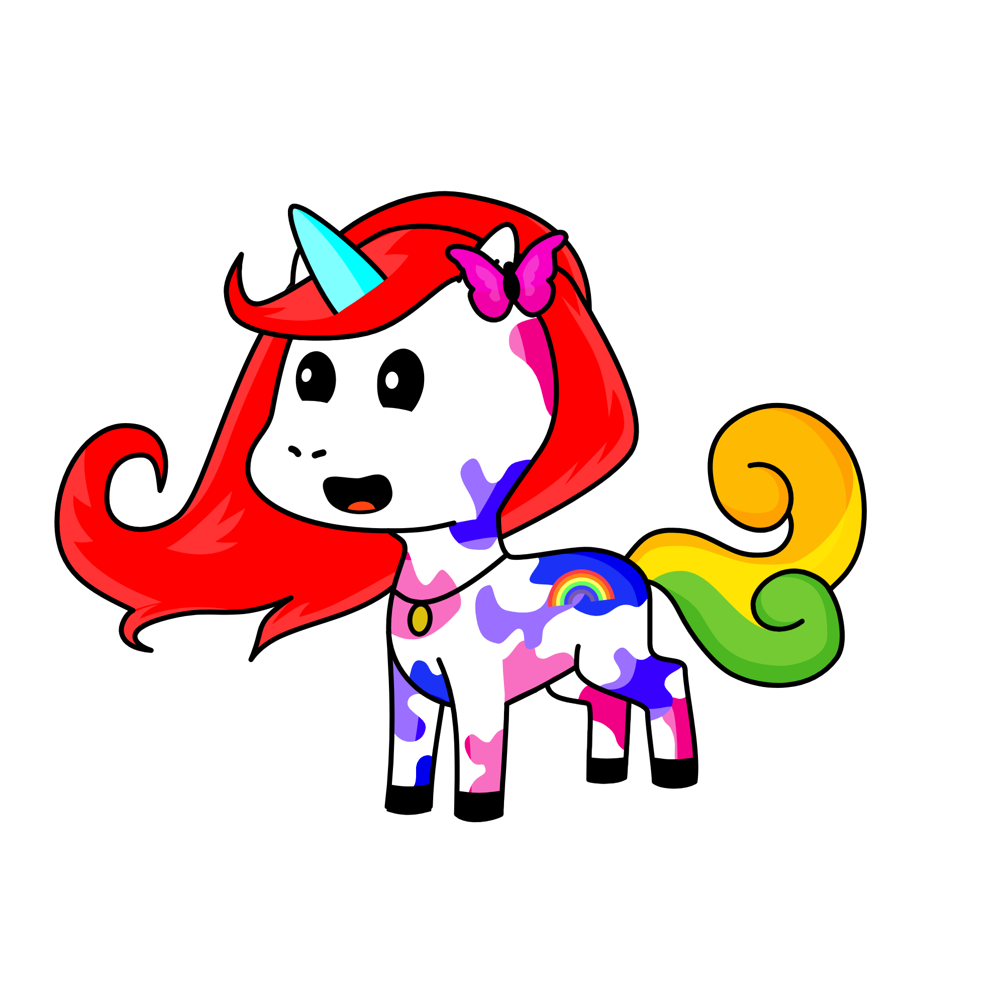 Rainbow, the unicorn