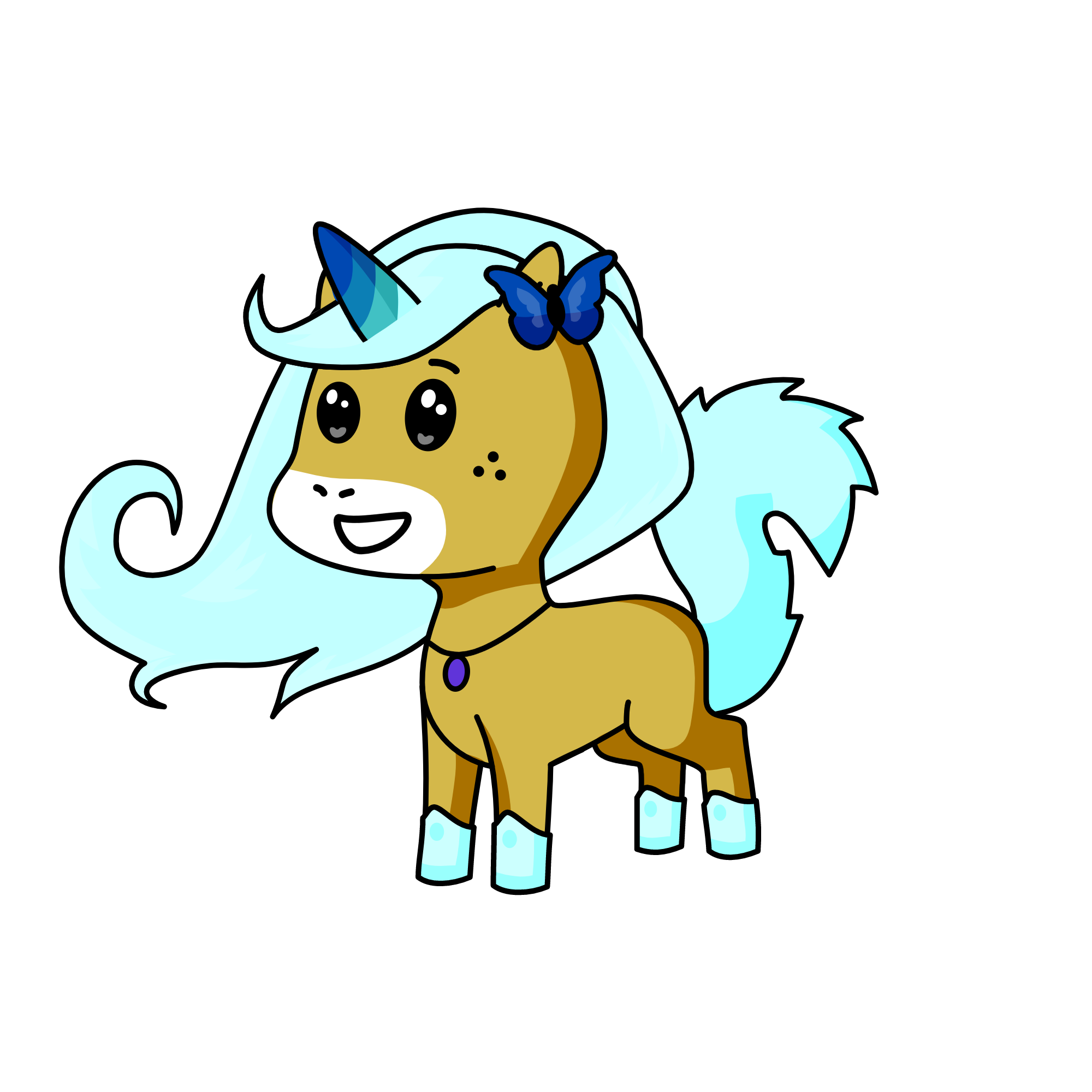 Bella a Blue Diamond, the unicorn