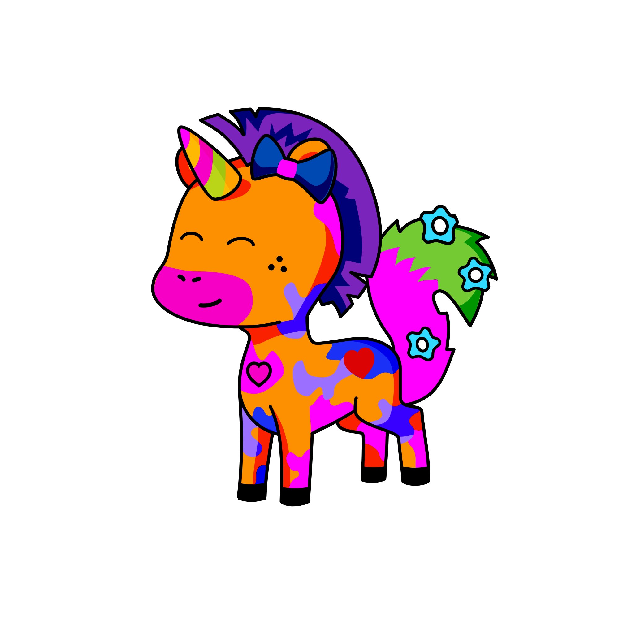 rainbow unicorn, the unicorn