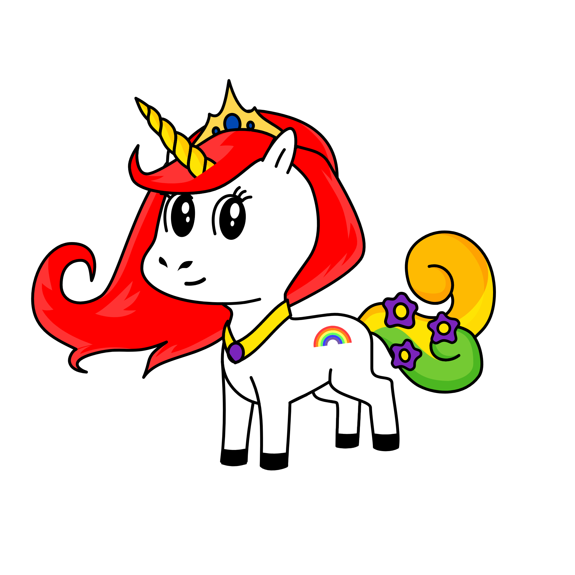 Rainbow, the unicorn