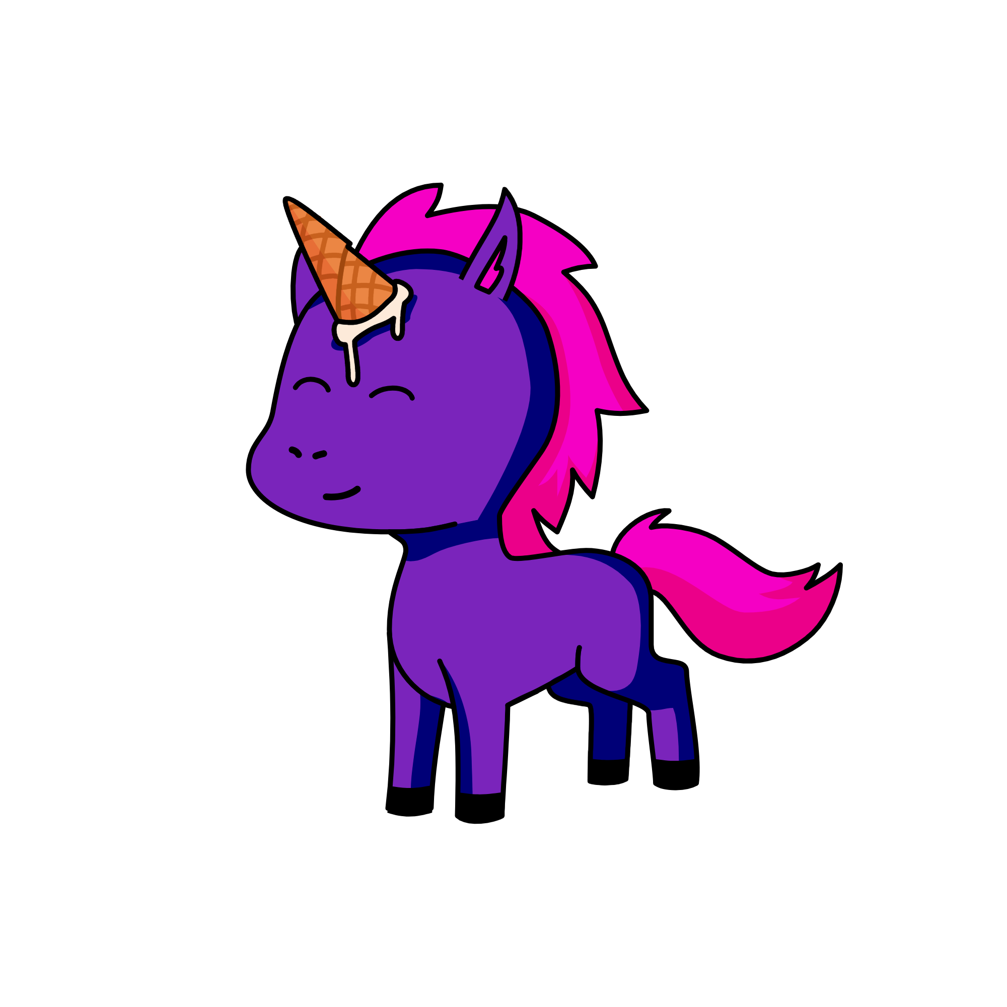 To get an icecream or banana horn, randomize until you get one , the unicorn