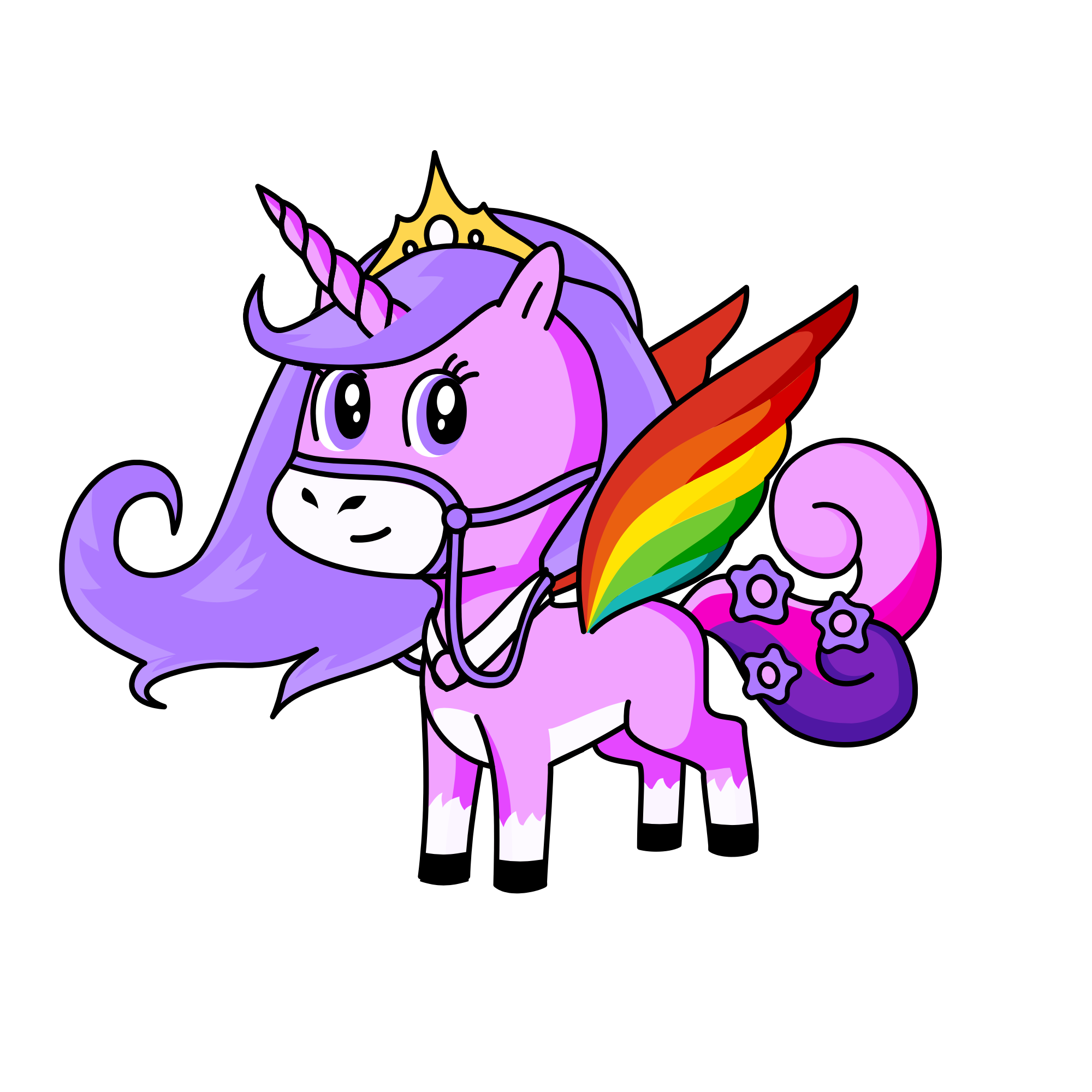 Pinky purple, the unicorn