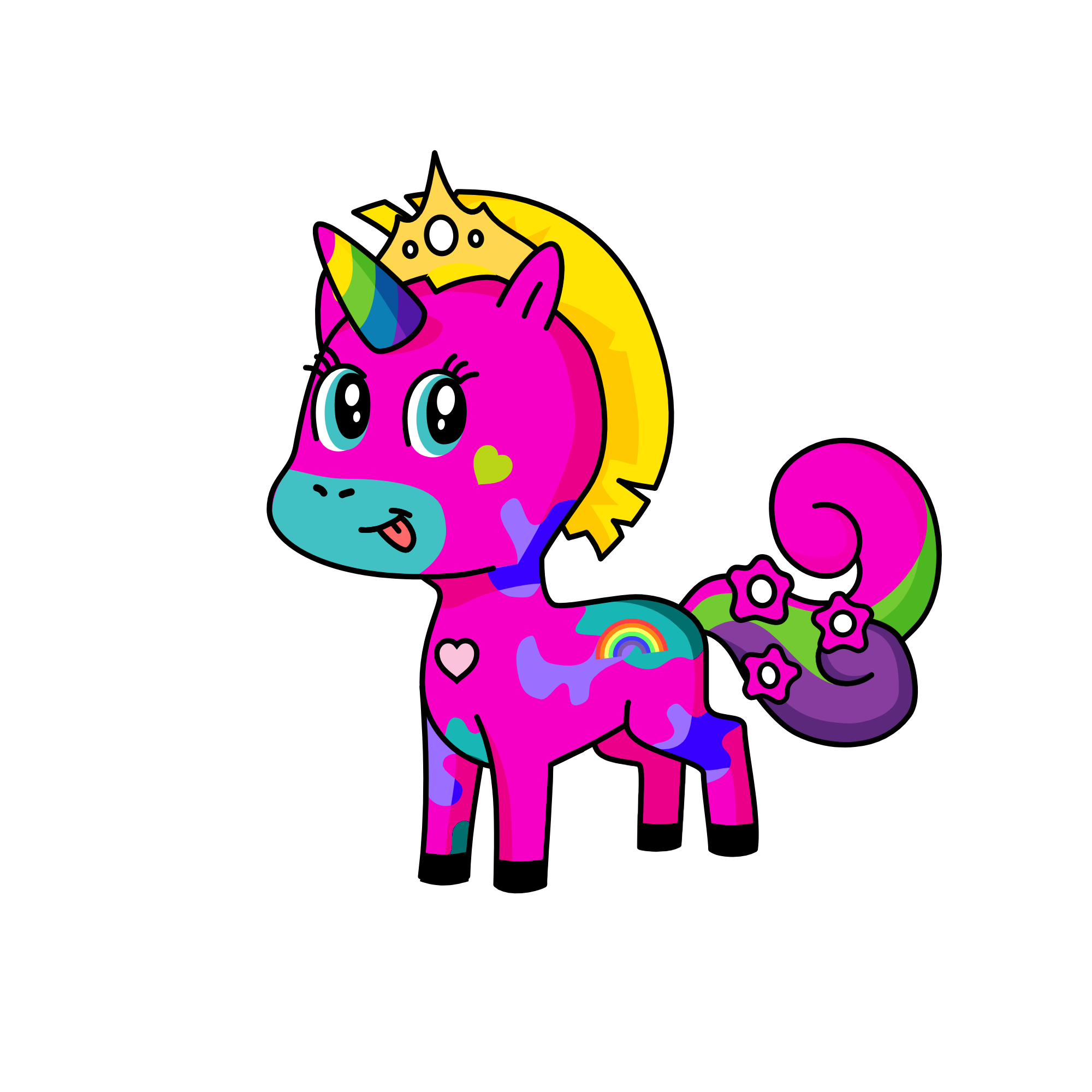 Queen Rainbow Unicorn, the unicorn