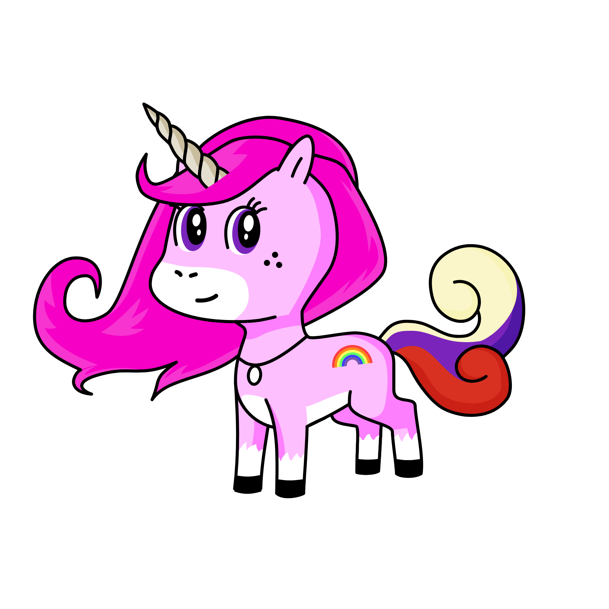pinky pink, the unicorn