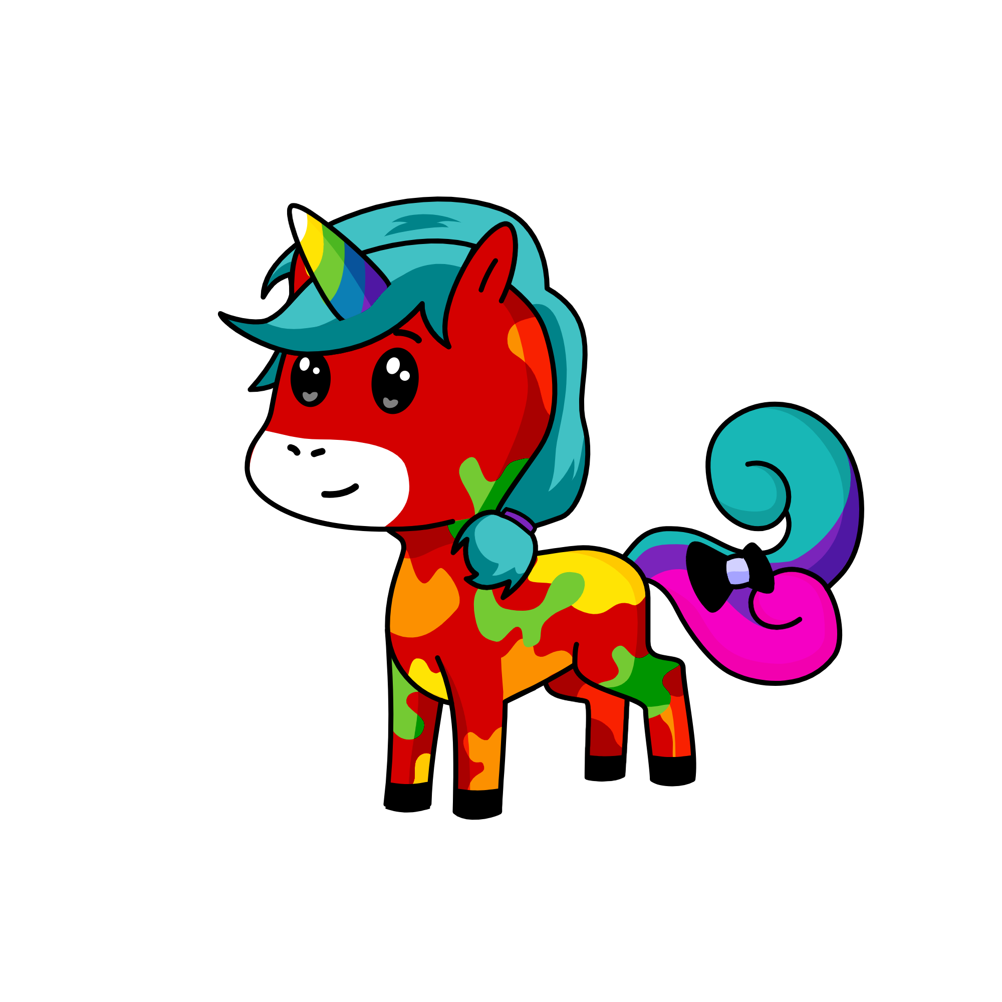 Rainbow, the unicorn