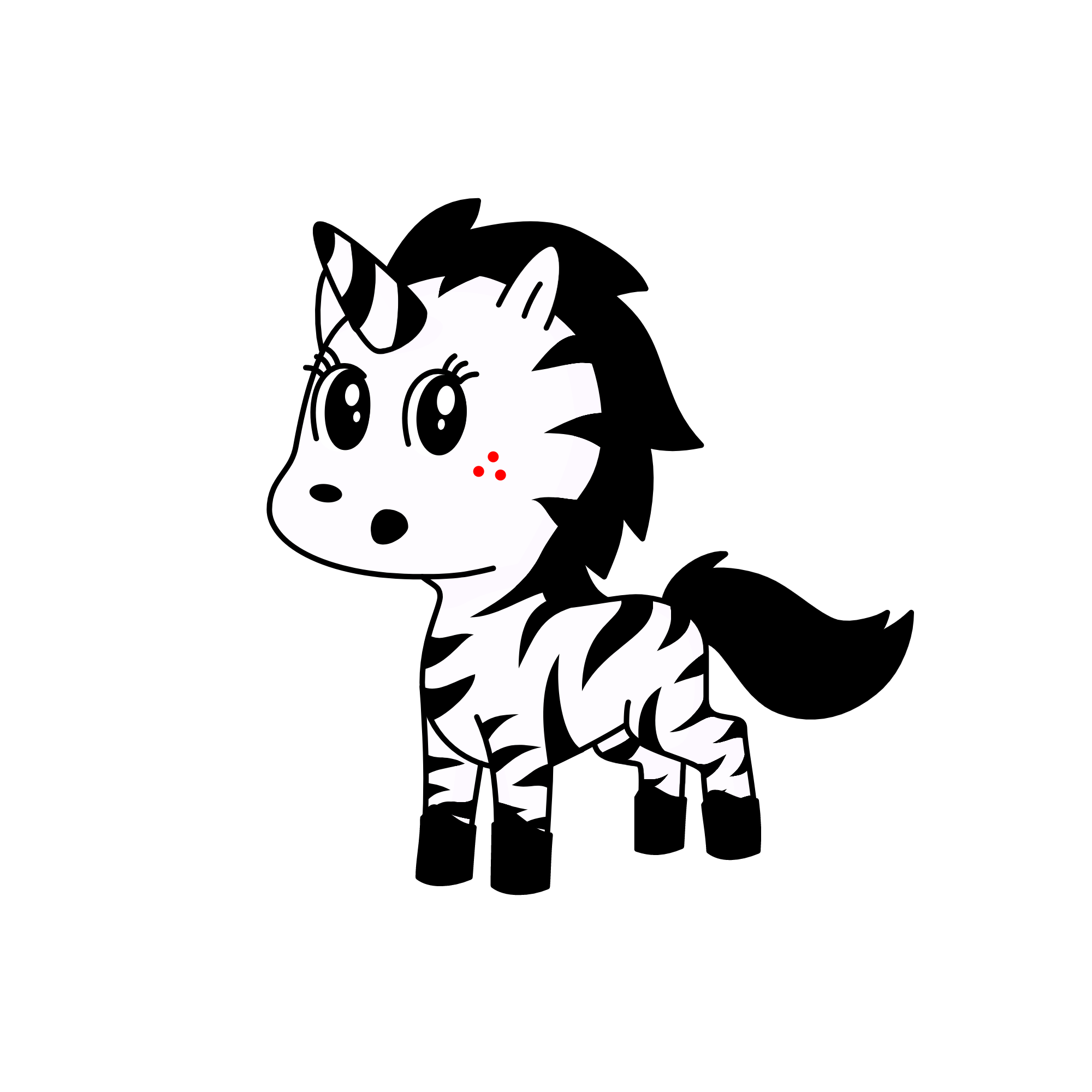 Zebby (half unicorn, half zebra), the unicorn