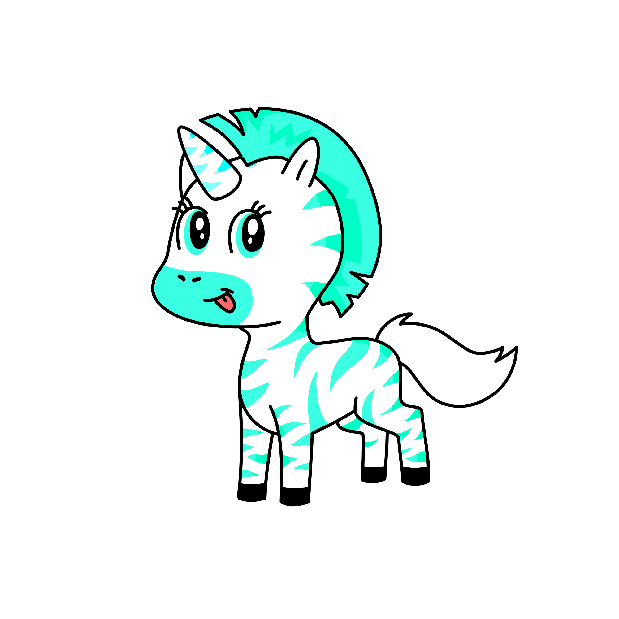 Albino Zebra, the unicorn