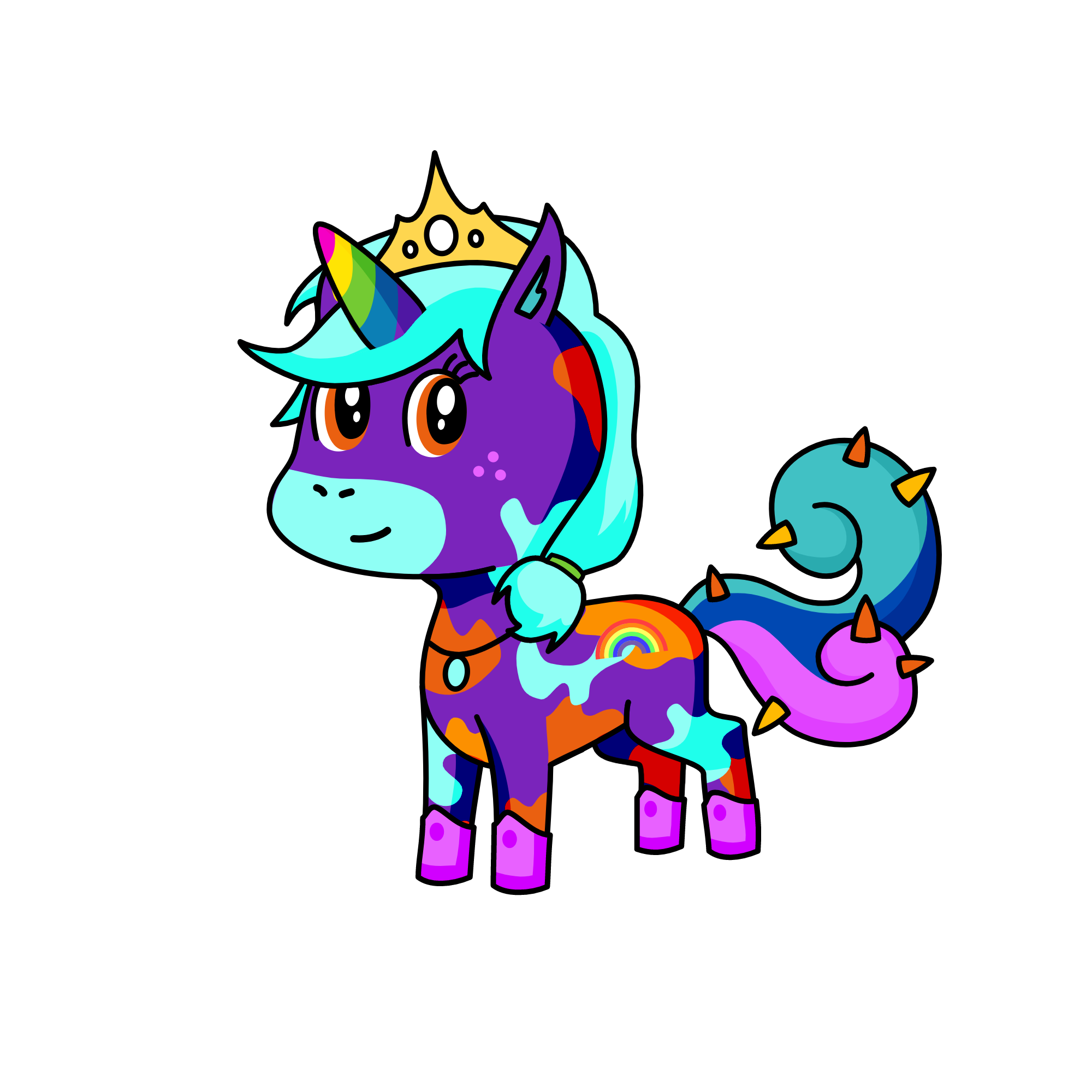 Rainbow, the unicorn