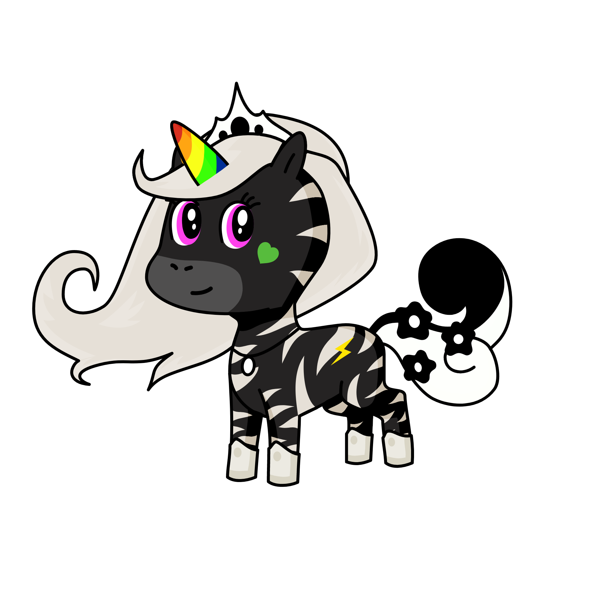 princess gliter snake, the unicorn