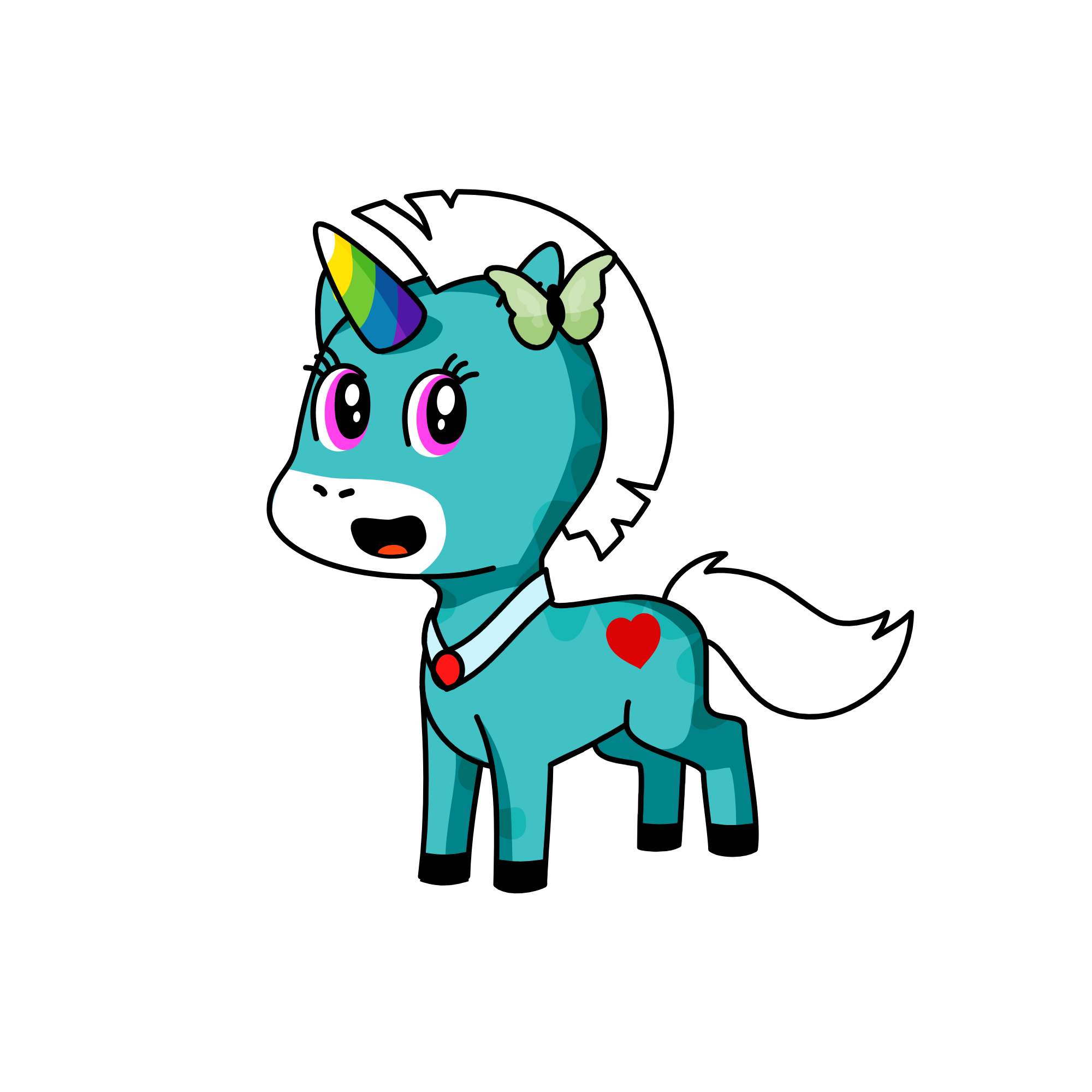 Bluie, the unicorn
