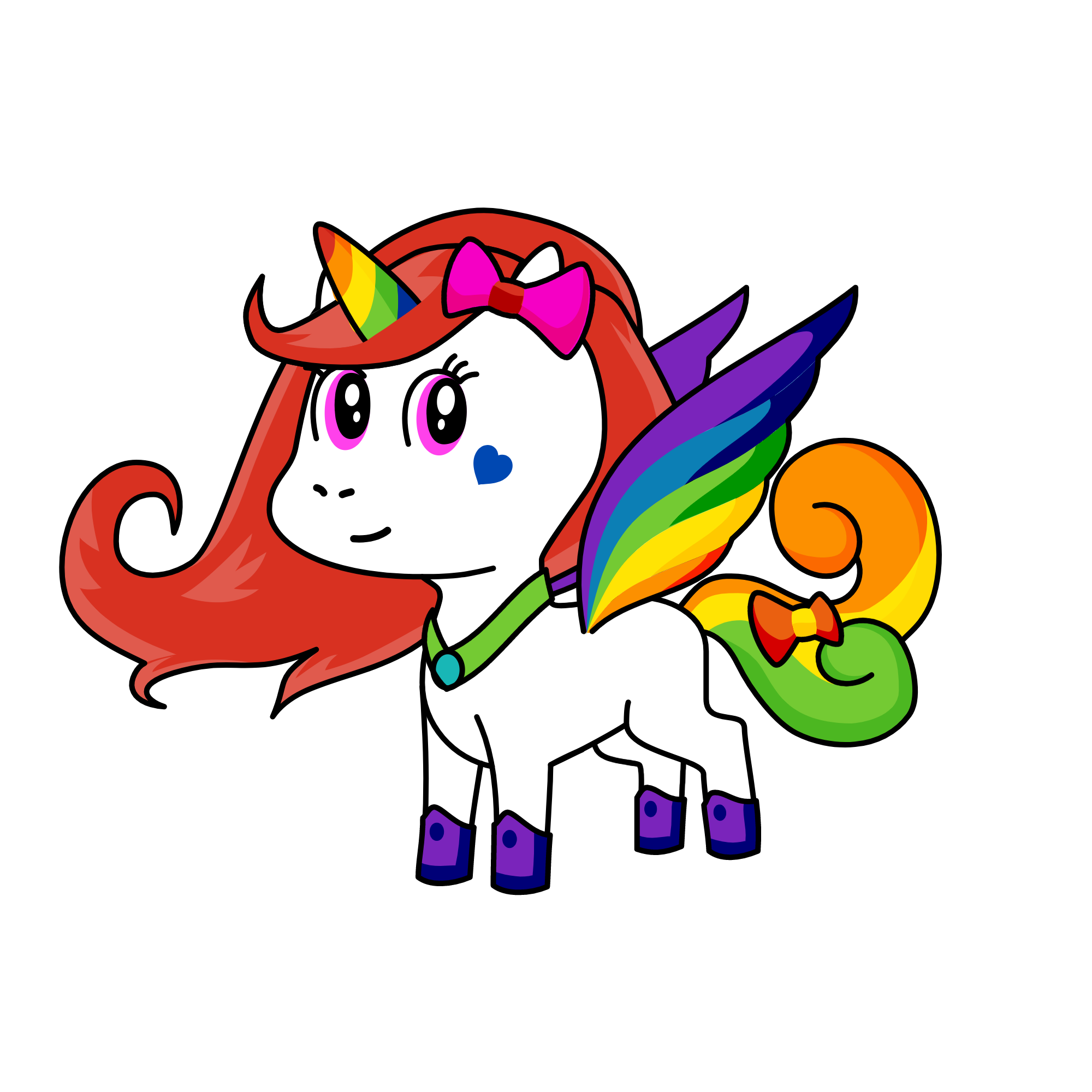 Rainbow, the unicorn