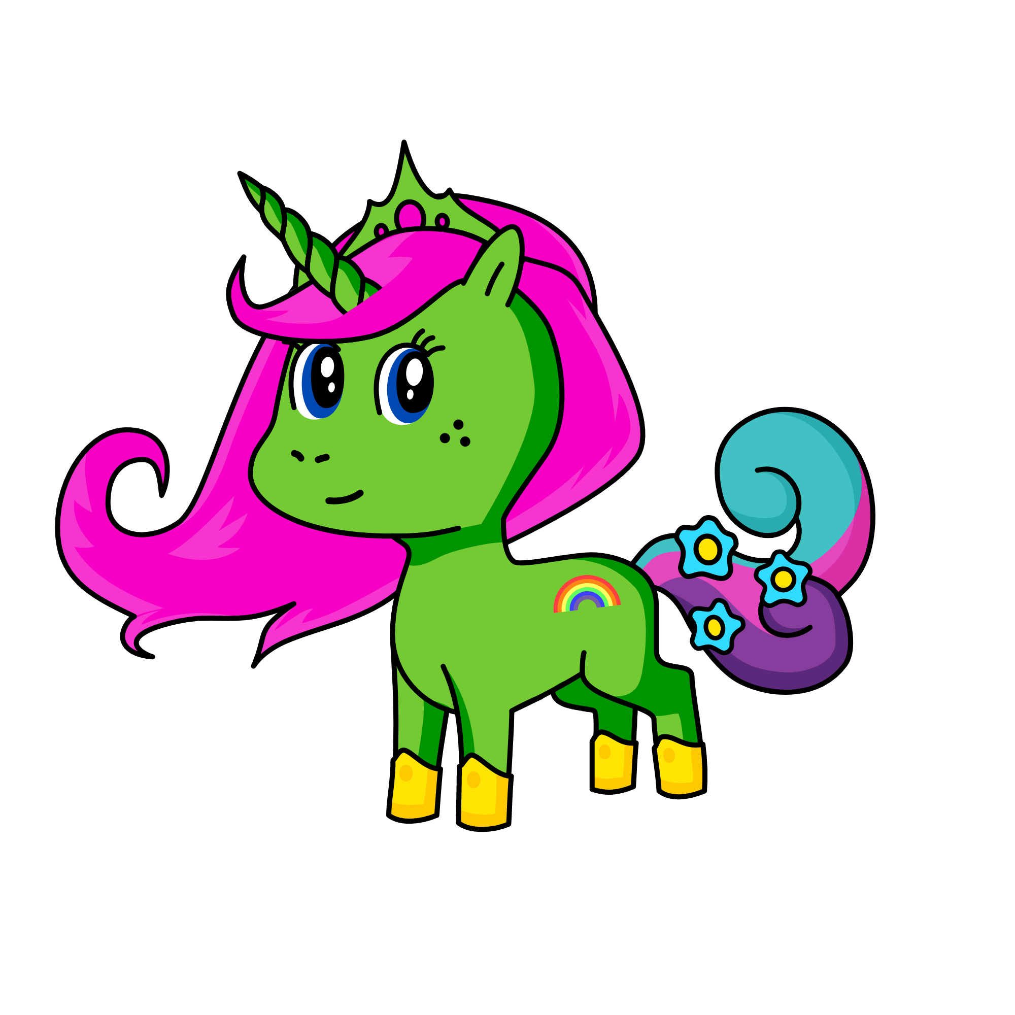 Queen of Spring, the unicorn