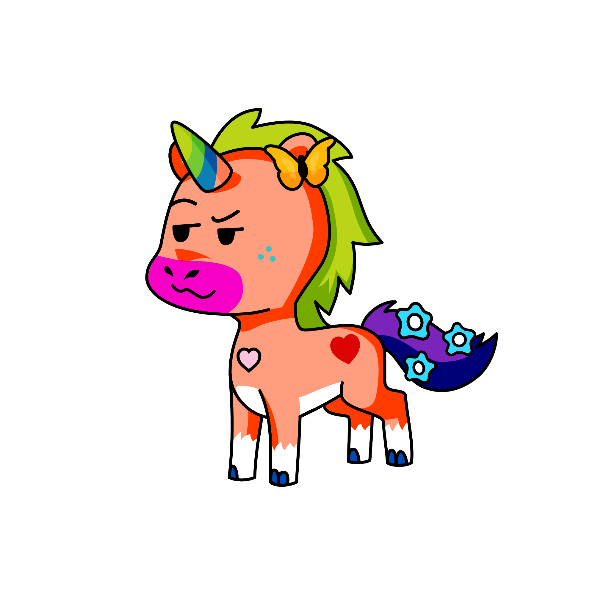 Glitter, the unicorn