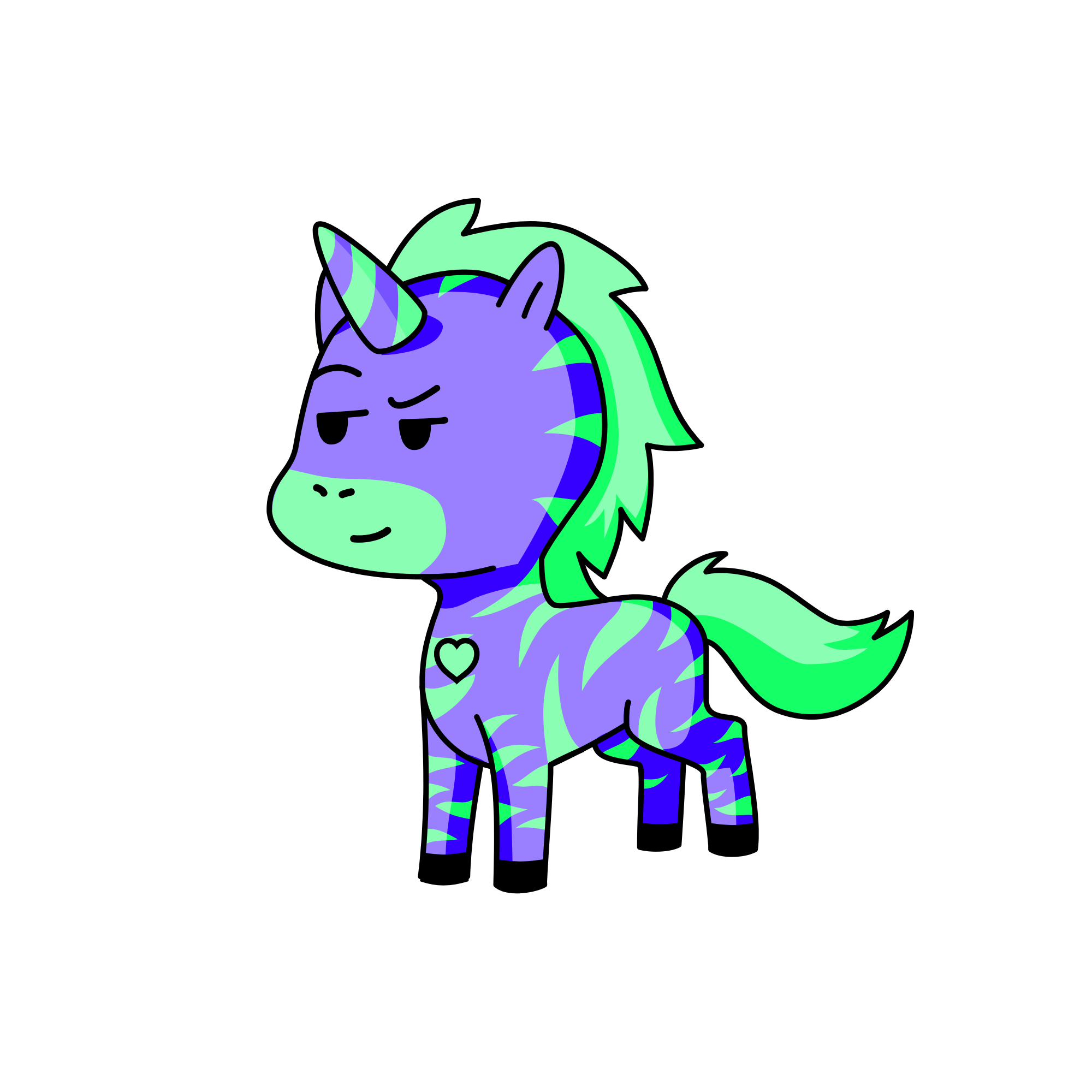 Mintberry, the unicorn