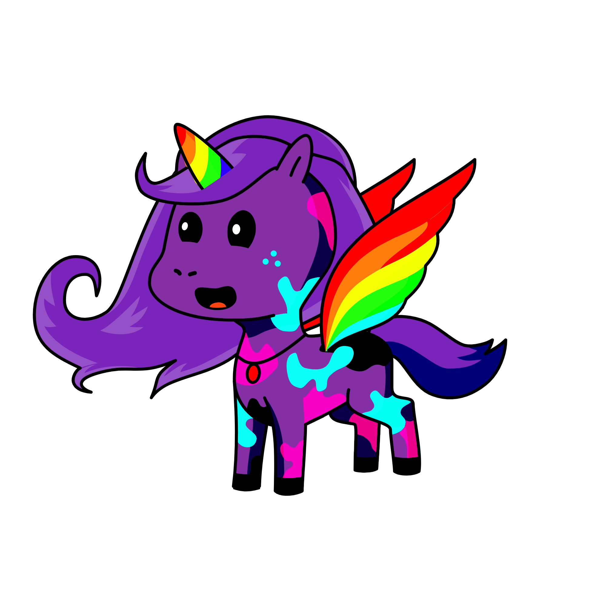 Rainbow Beauty, the unicorn