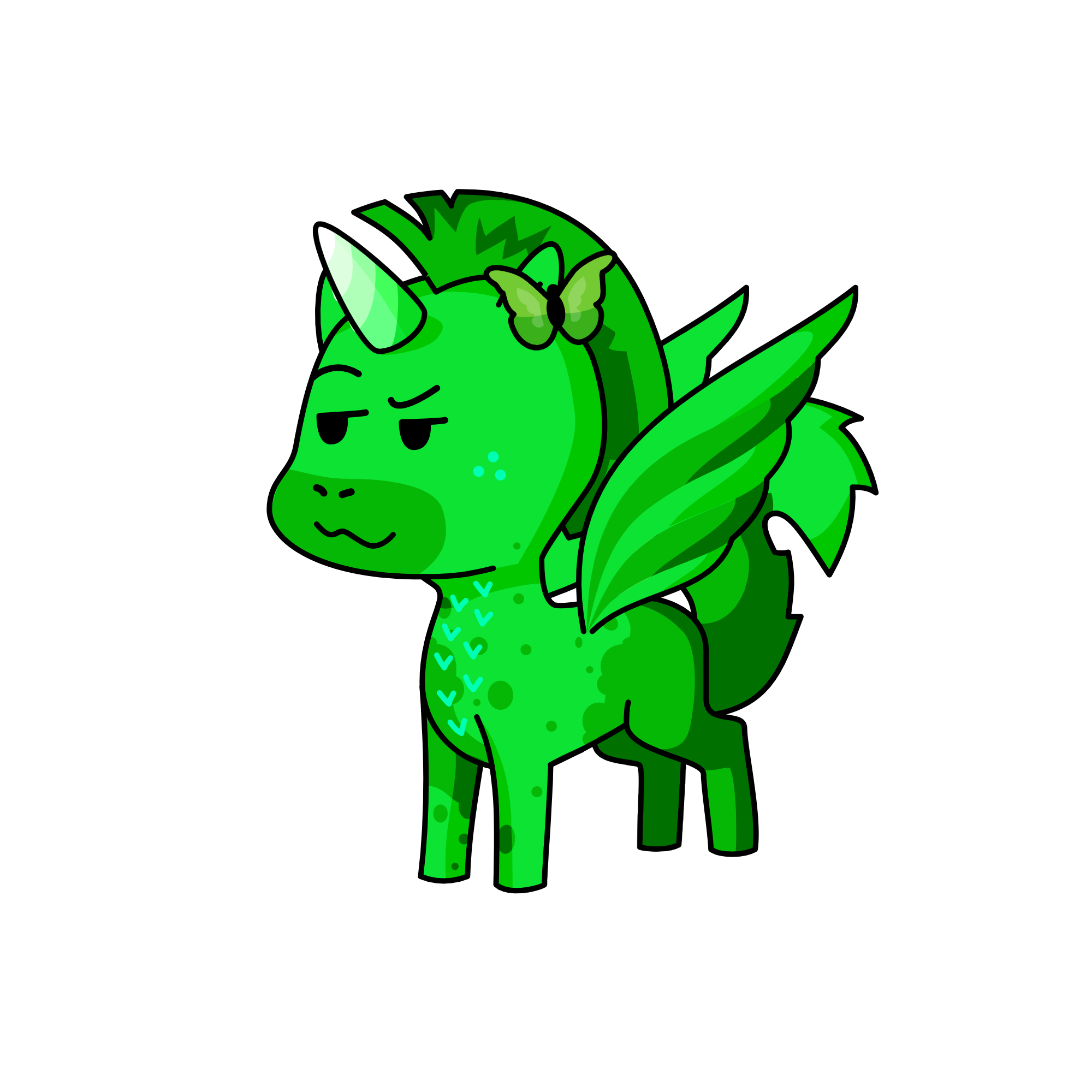Emerald, the unicorn