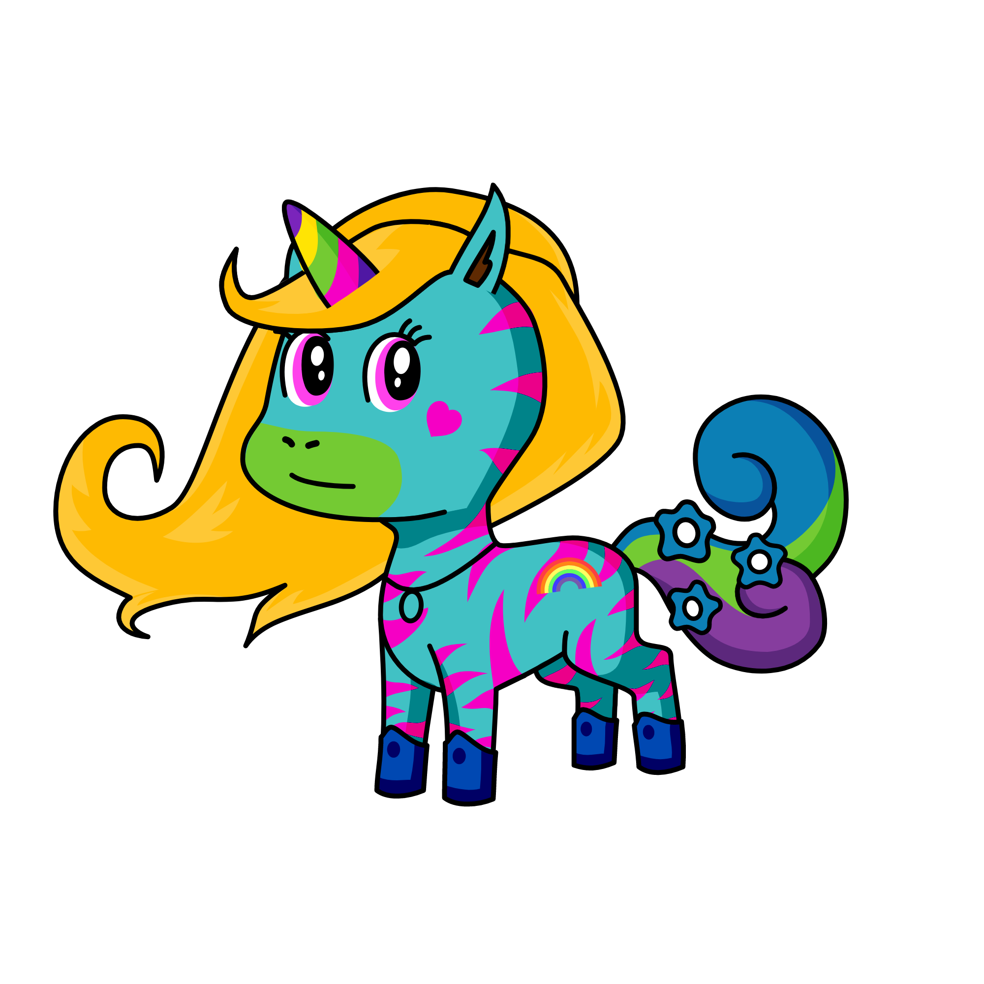 pink pie , the unicorn